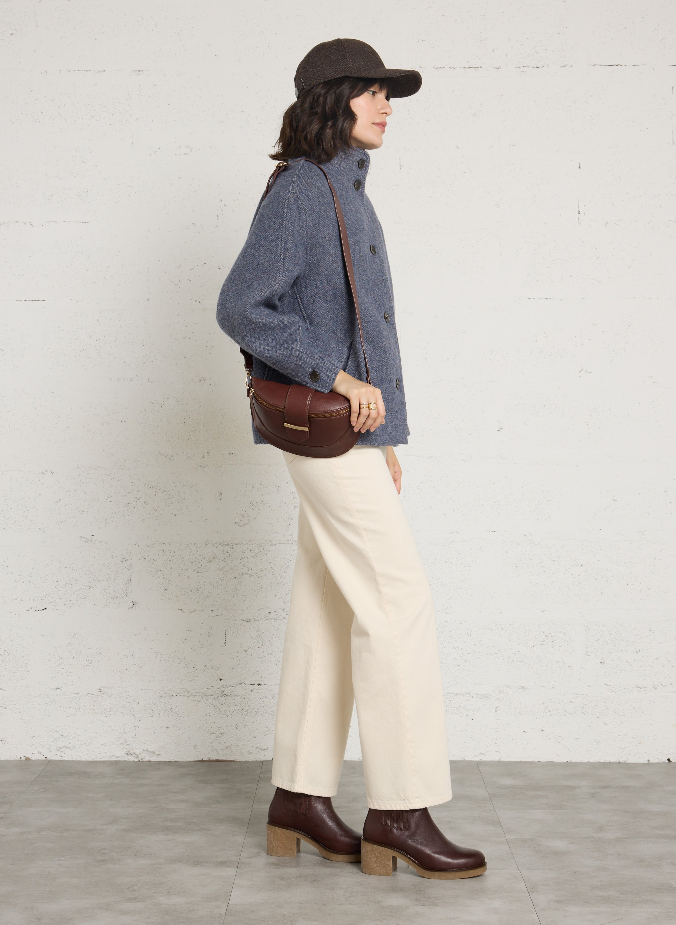 Leather waist bag MAISON 123 Red