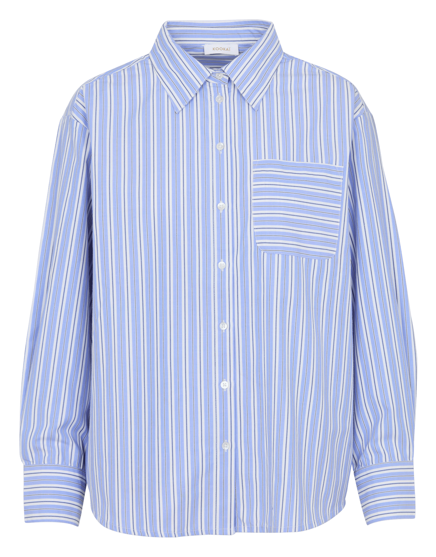 Weite Bluse mit klassischem Kragen KOOKAI Blau