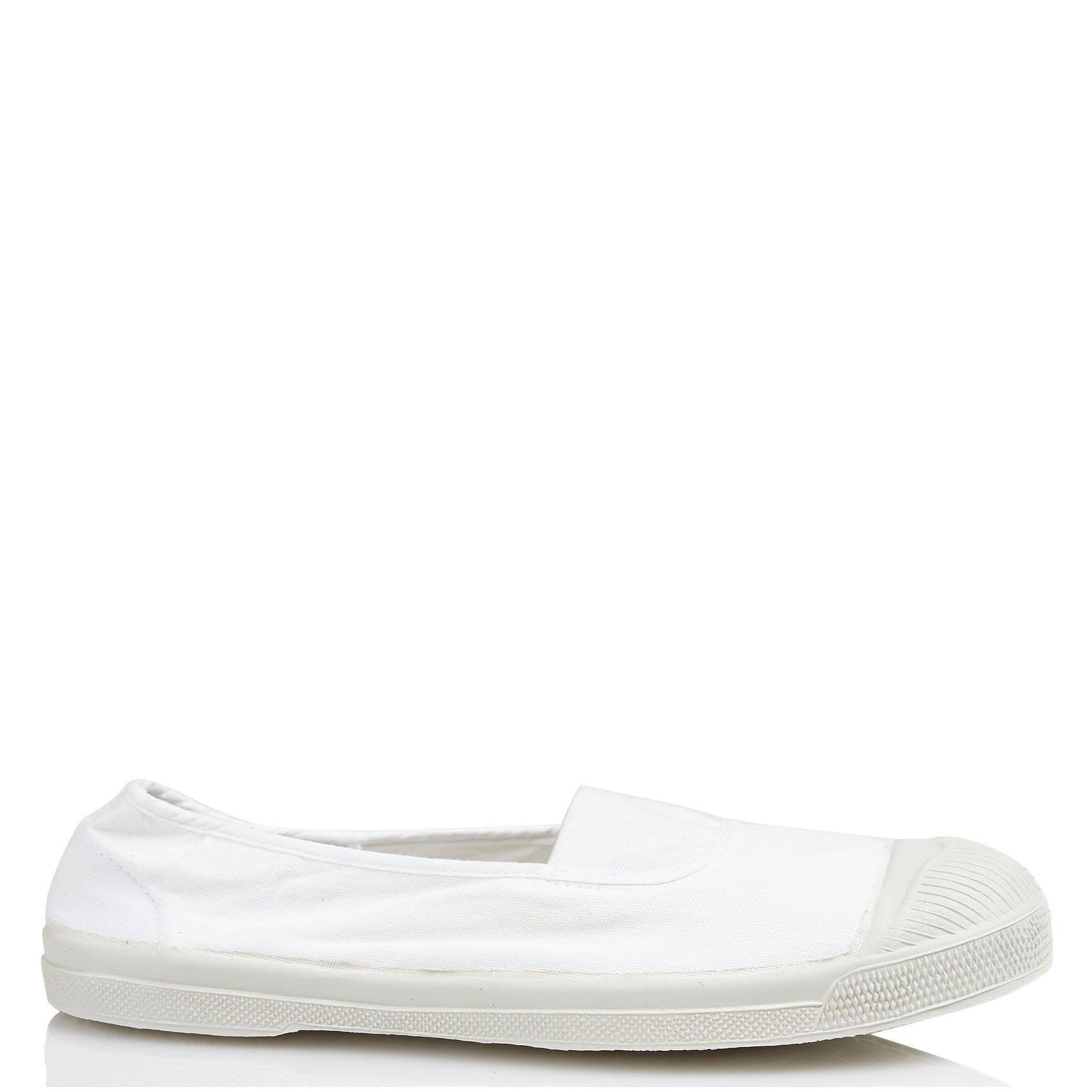 Tennis lastique En Toile Blanc Bensimon Femme Place des