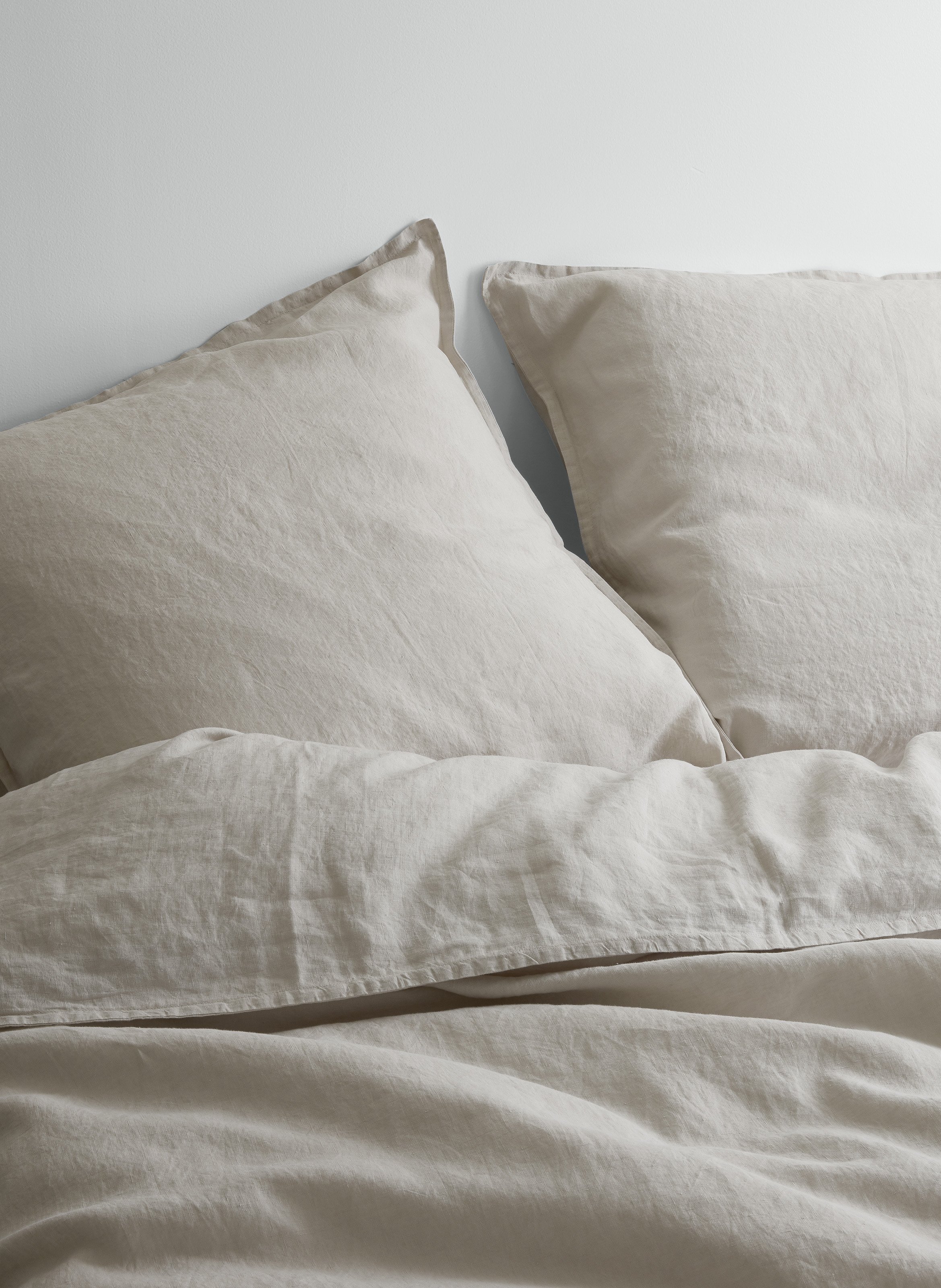 Spannbetttuch aus gewaschenem Leinen AU PRINTEMPS PARIS MAISON Beige