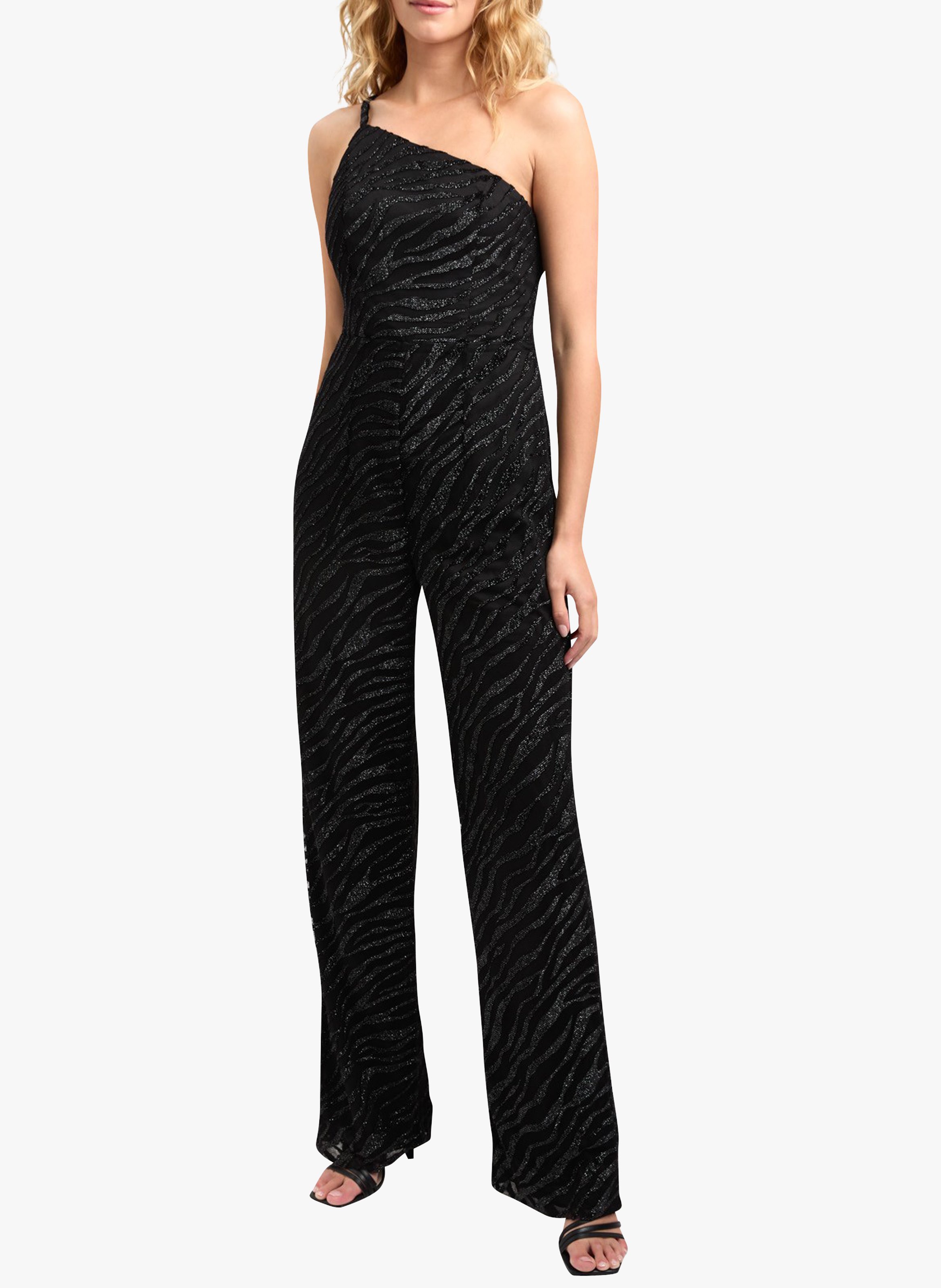 Textured Asymmetric Jumpsuit Noir Kookai Women Place des Tendances