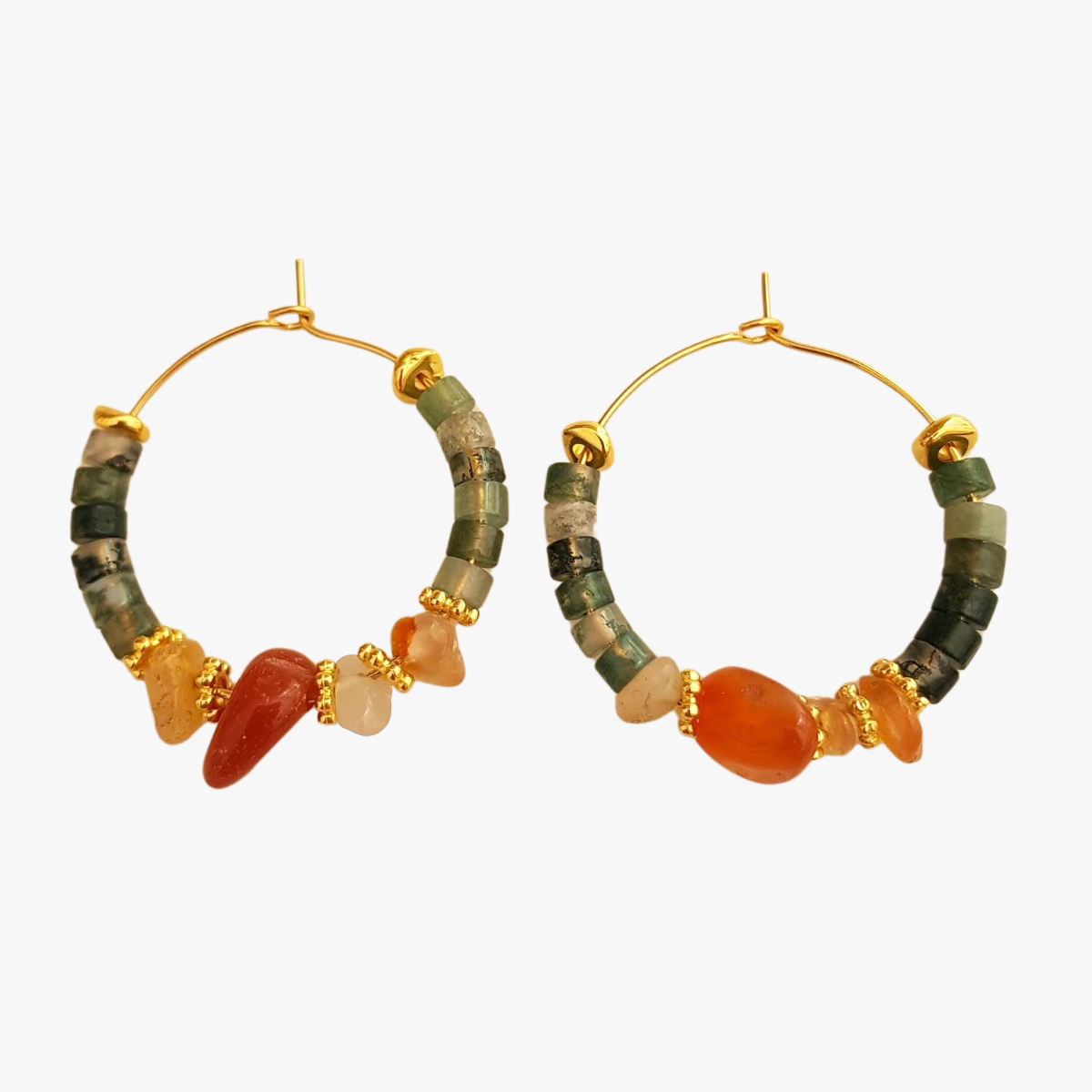 Carnelian earrings GINANDGER Blue