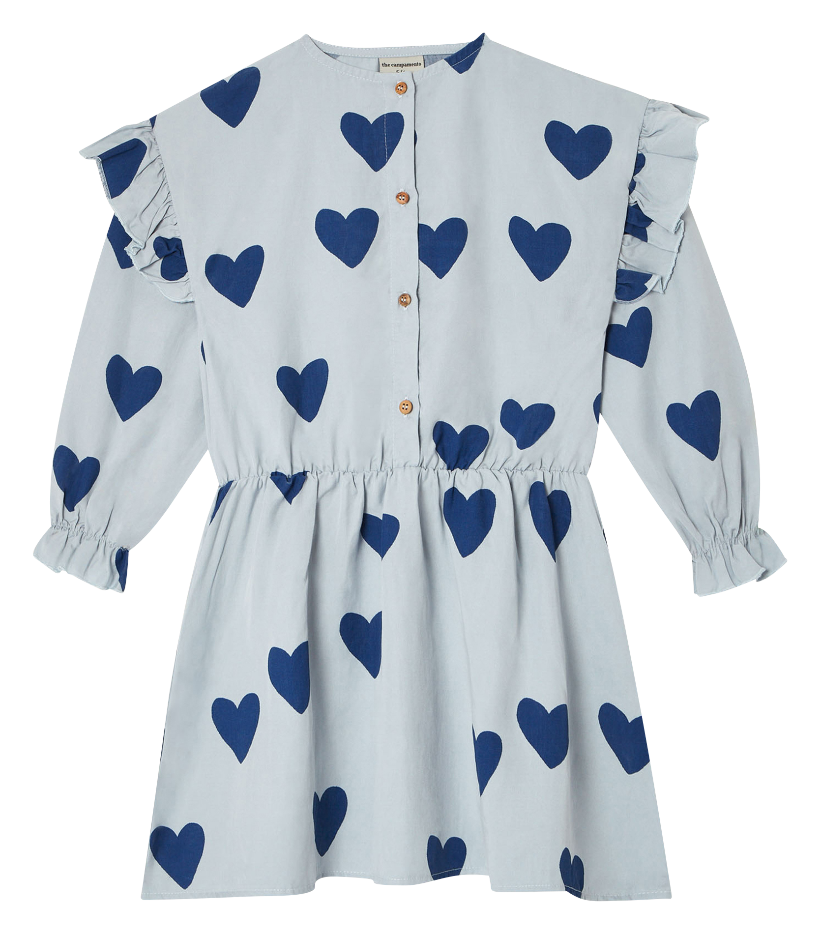 Robe courte col rond  THE CAMPAMENTO Bleu