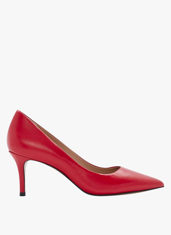 Escarpins en cuir Rouge