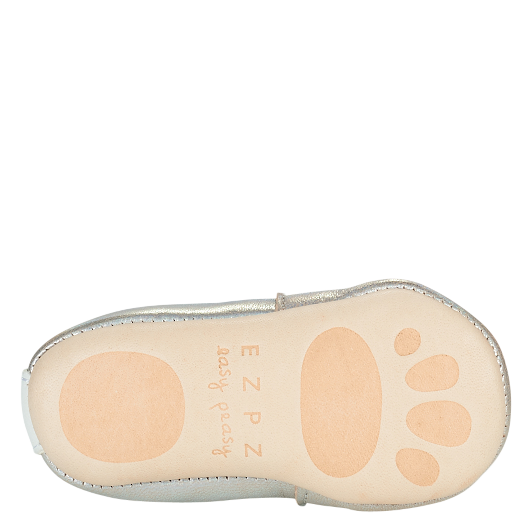 Chaussons en cuir EASY PEASY Argent