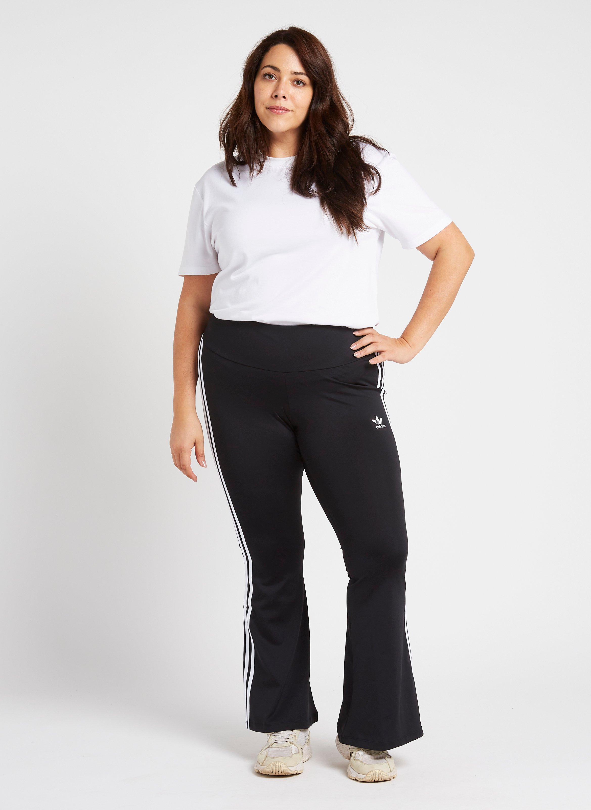 Legging évasé en fibres recyclées mélangées ADIDAS Noir