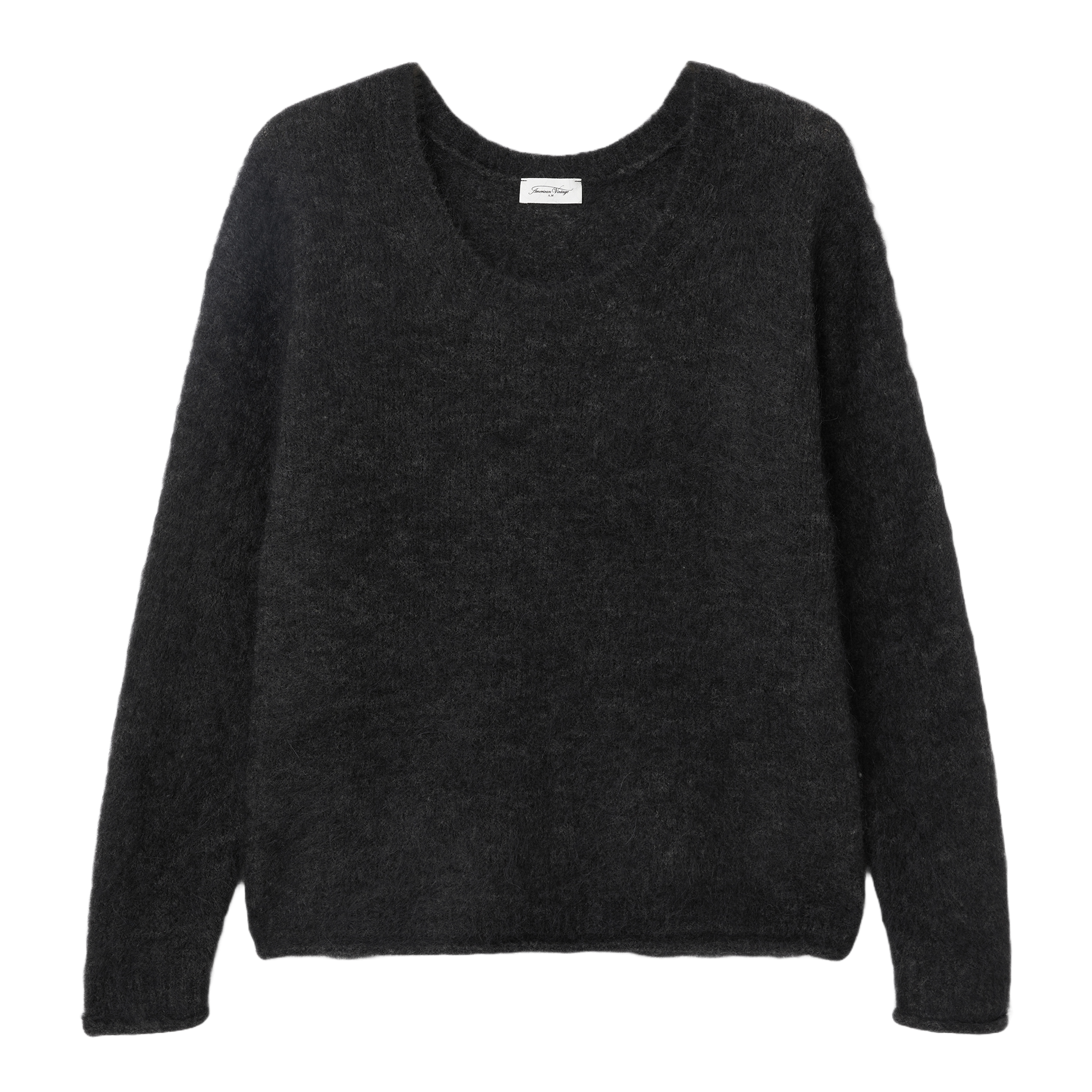 Oversized trui met V-hals AMERICAN VINTAGE Grijs