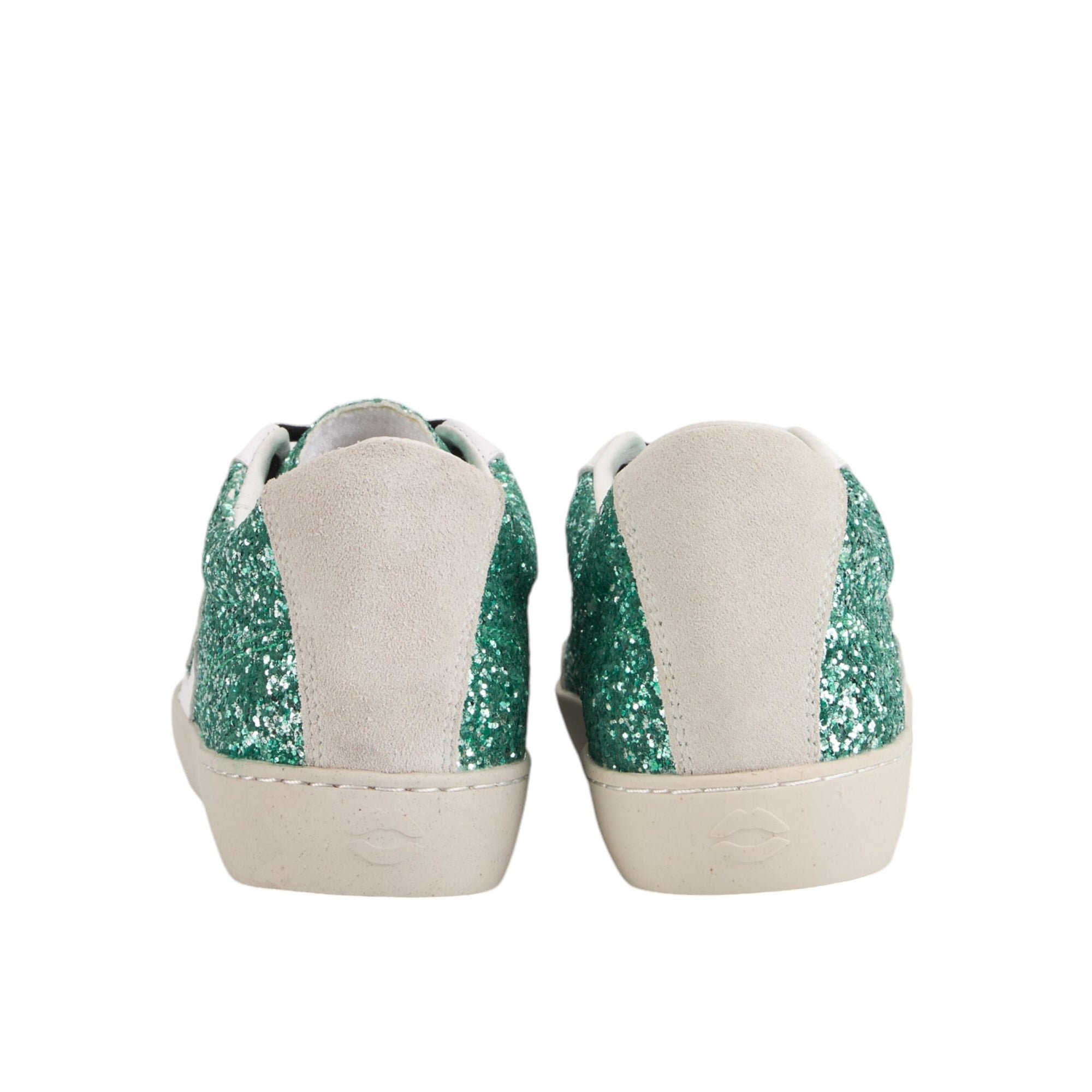 Jimmy leather sneakers BONS BAISERS PARIS Green