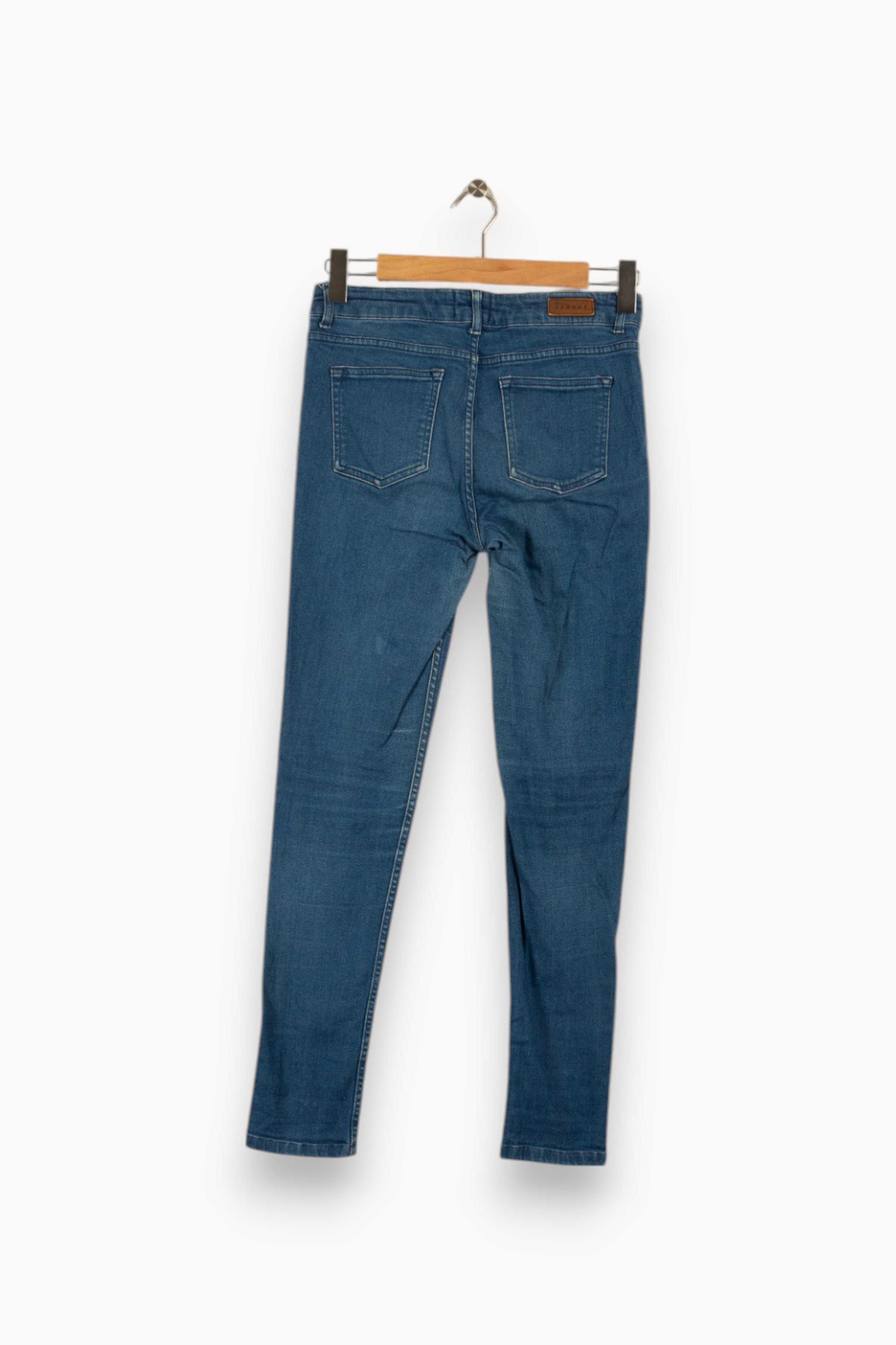 Cropped slim jeans with studs SEZANE - Seconde main Blue