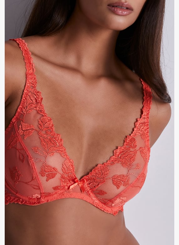 A la Folie kohl black underwired triangle bra | Red by AUBADE A la Folie kohl black underwired triangle bra Red
