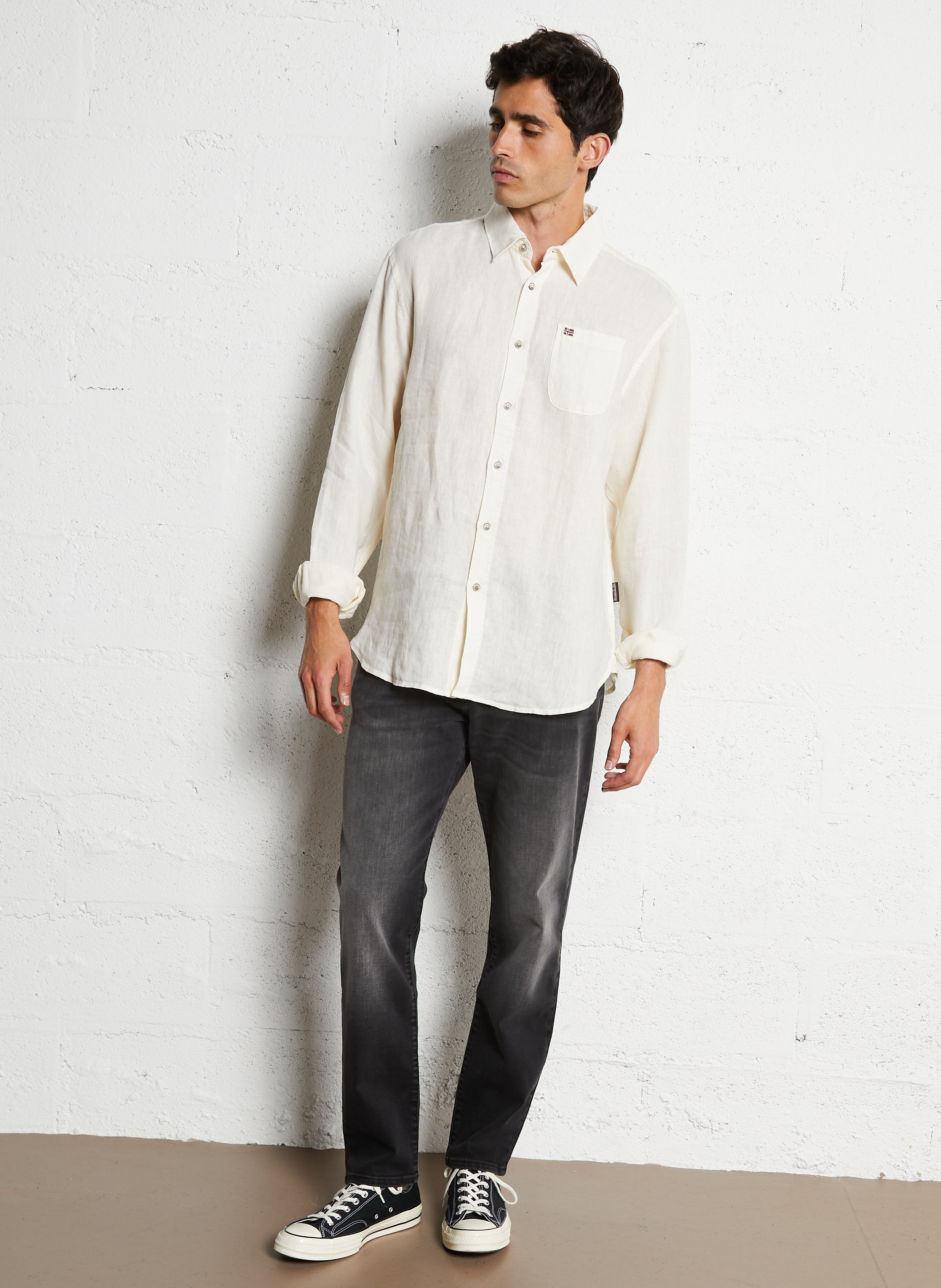 Cotton-blend straight jeans BOSS Black