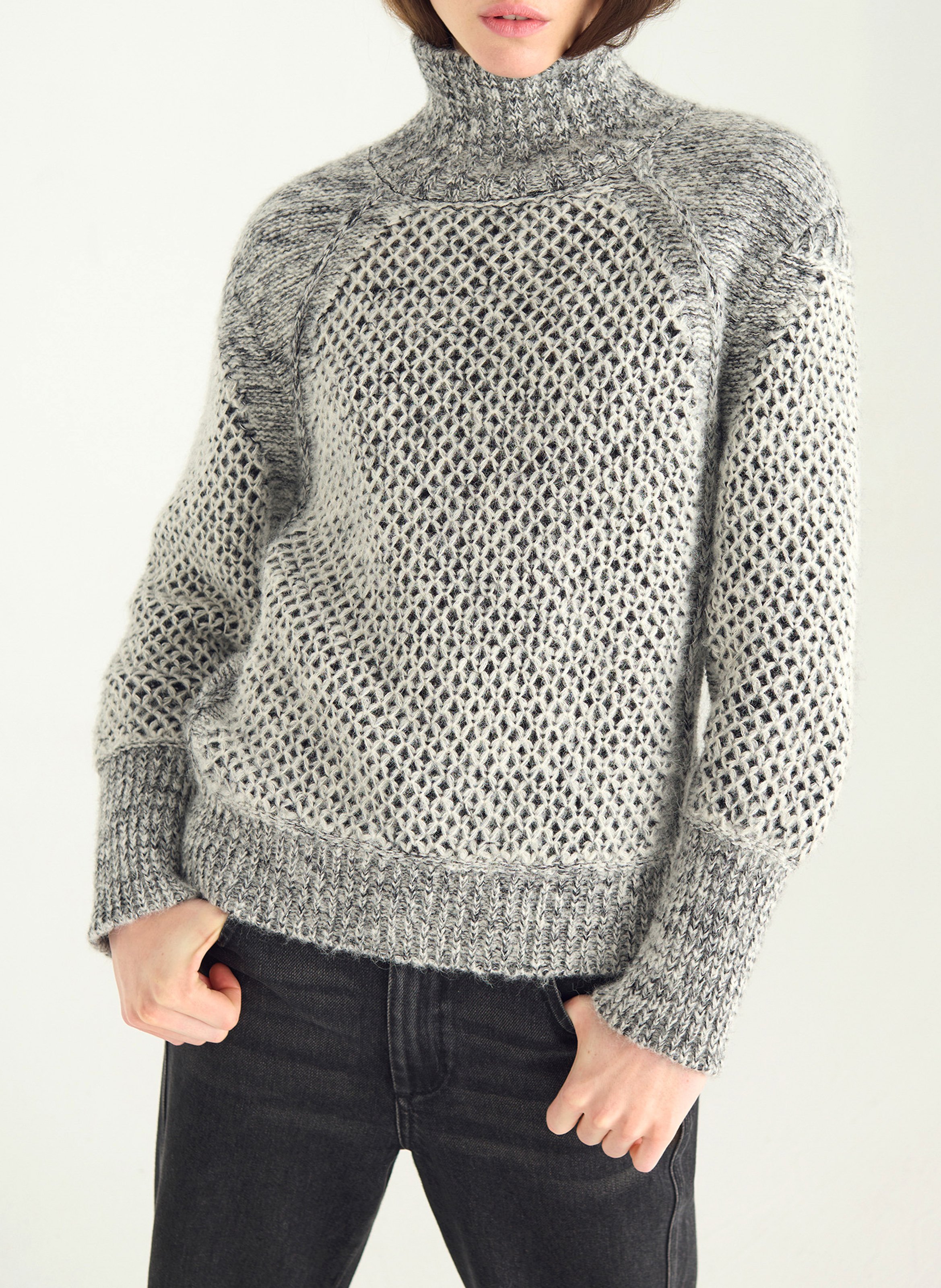 Rechte coltrui | wolblend COTELAC Zwart