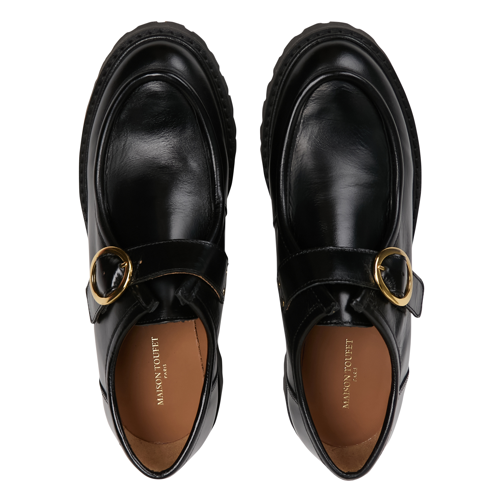 Mocassins van leer MAISON TOUFET Zwart