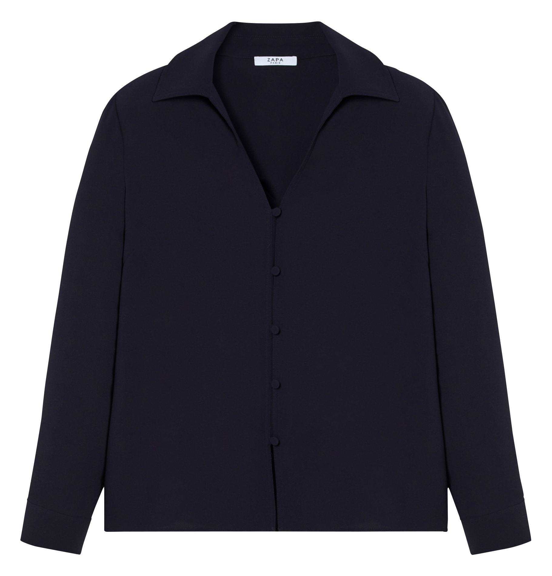 Straight shirt with lapel collar ZAPA Blue