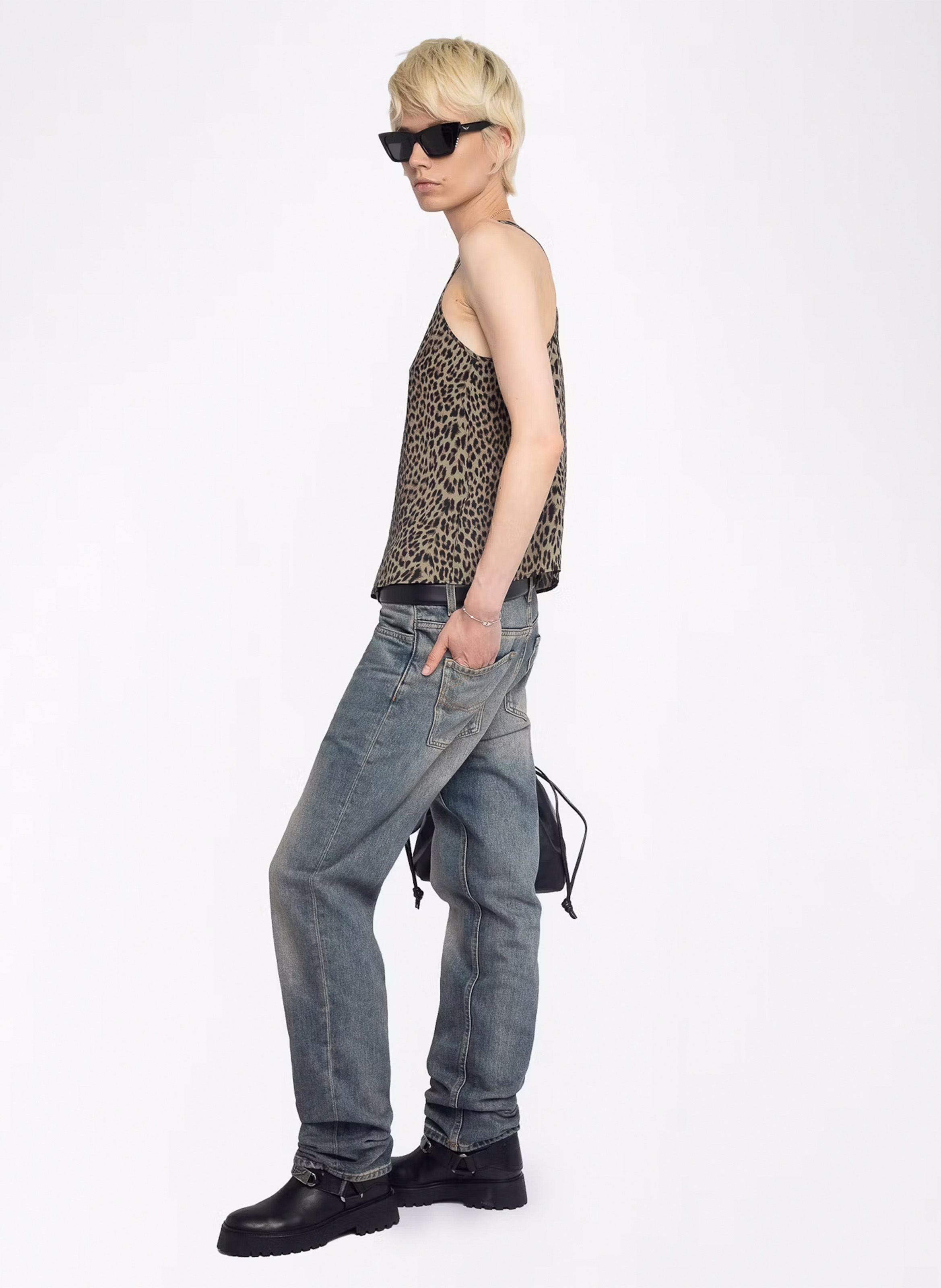 Oversized Leopard Tank Top ZADIG&VOLTAIRE Green