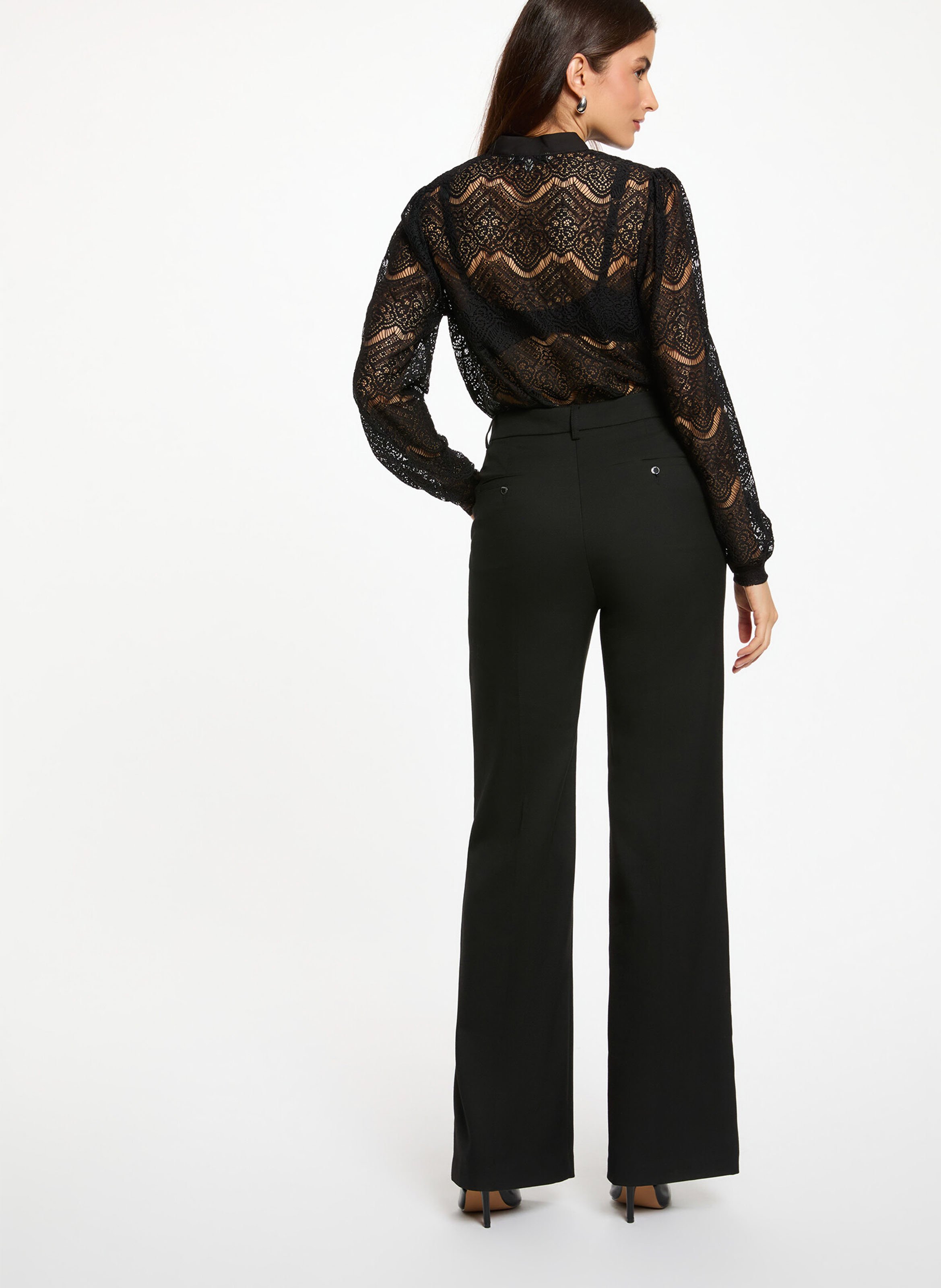 Chemise col lavallière  MORGAN Noir