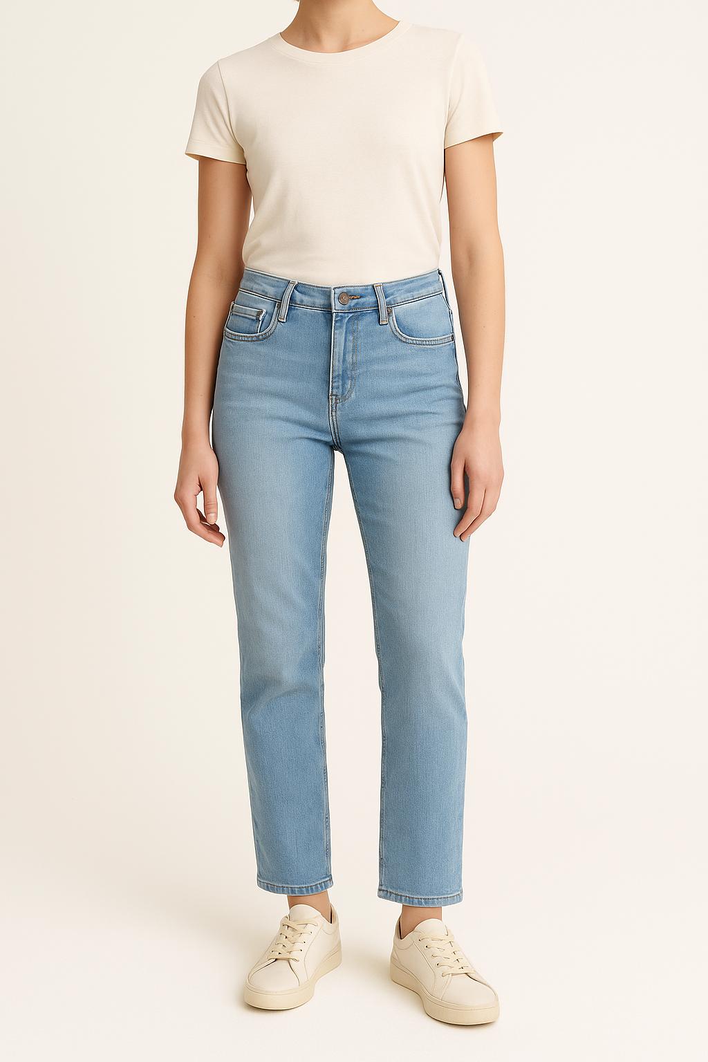 Cropped slim jeans with studs LEVI'S - Seconde main Blue