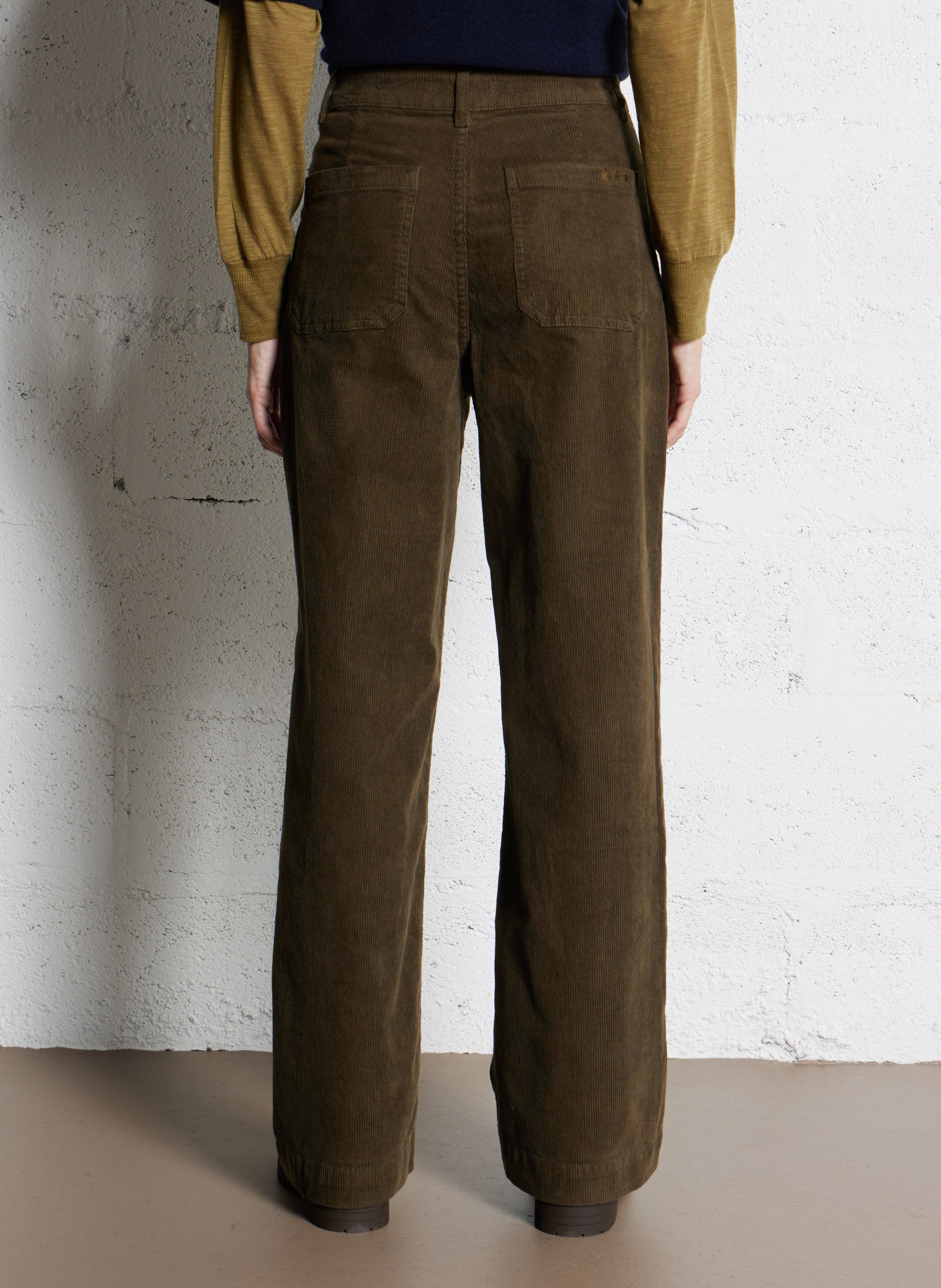 Pantalon large en coton mélangé SUD EXPRESS Vert