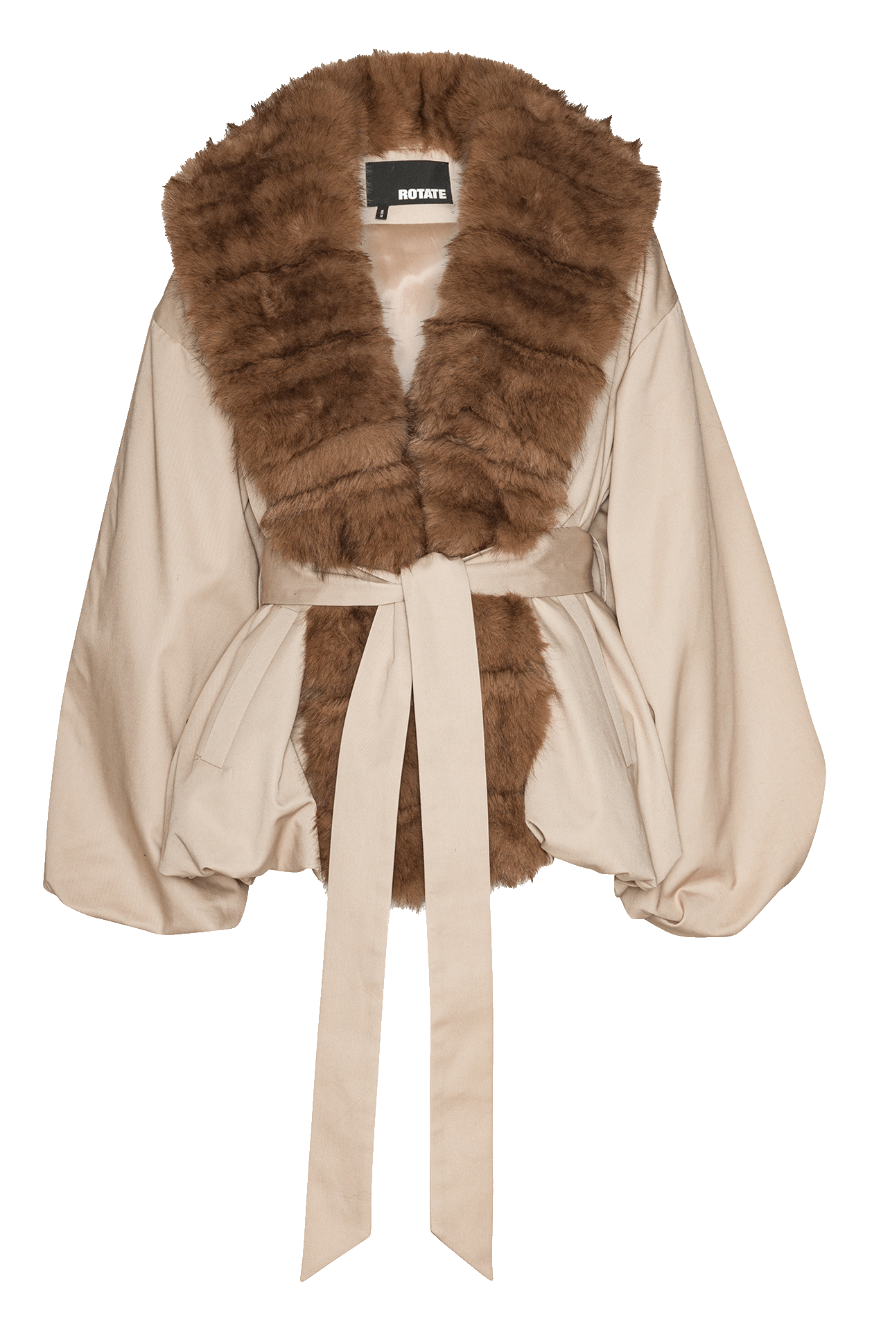 Veste oversize en fibres recyclées mélangées ROTATE Beige