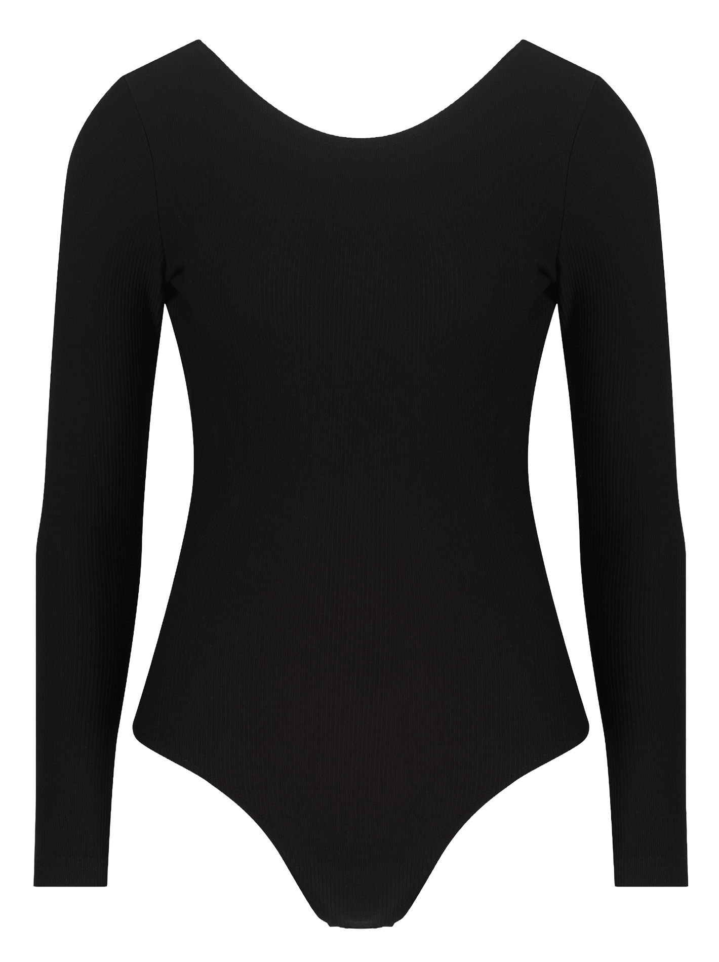Straight fit round neck ribbed body FLAIR Black