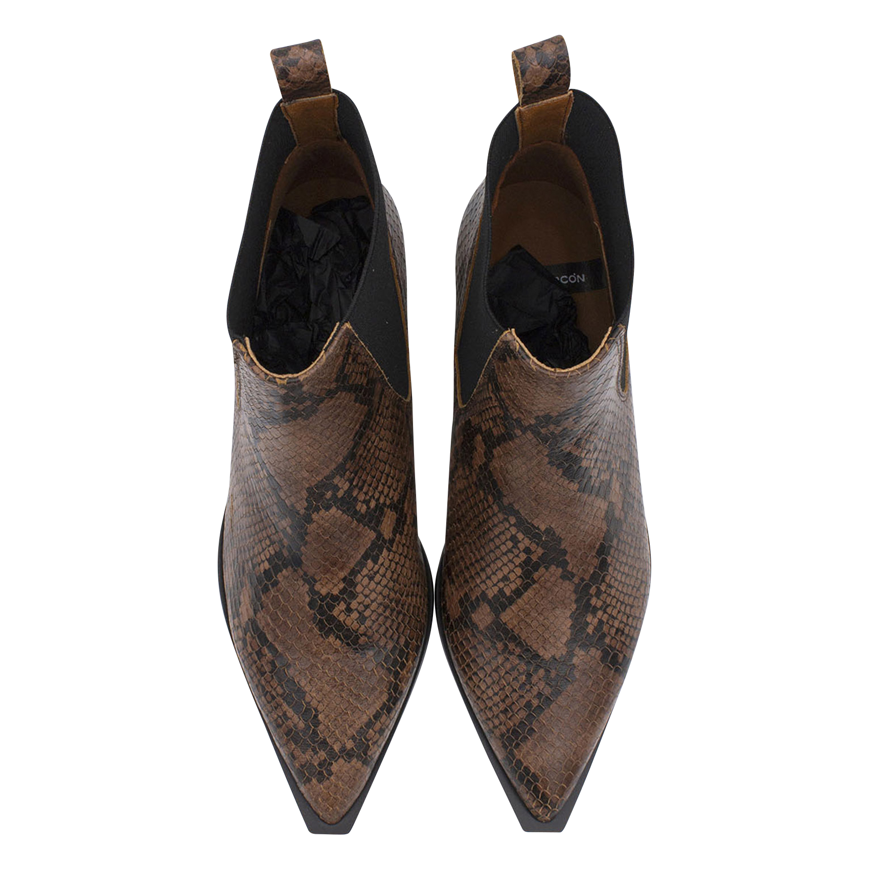 Bottines en cuir imprimé ANGEL ALARCON Marron