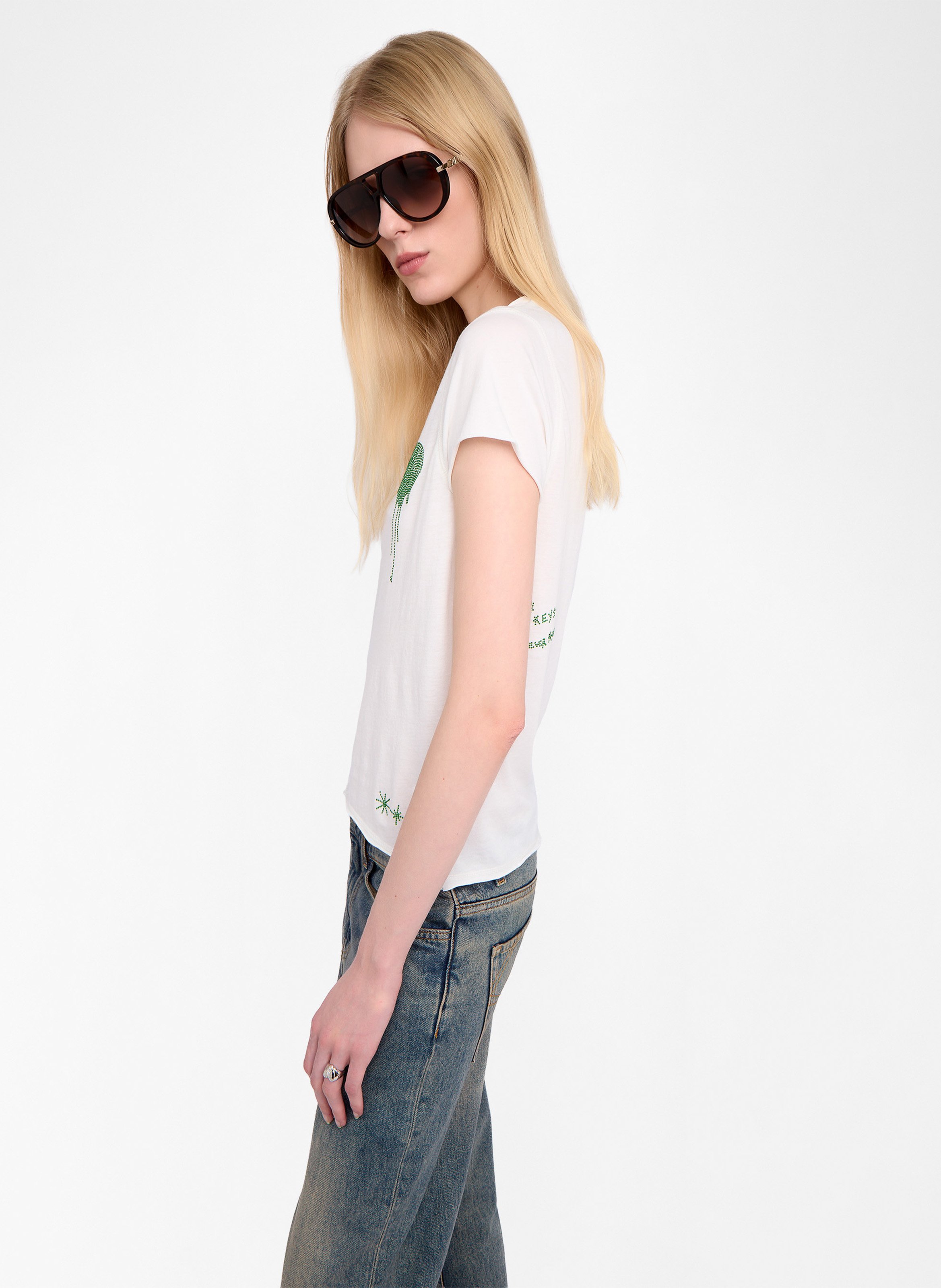 Cotton Henley collar T-shirt ZADIG&VOLTAIRE White