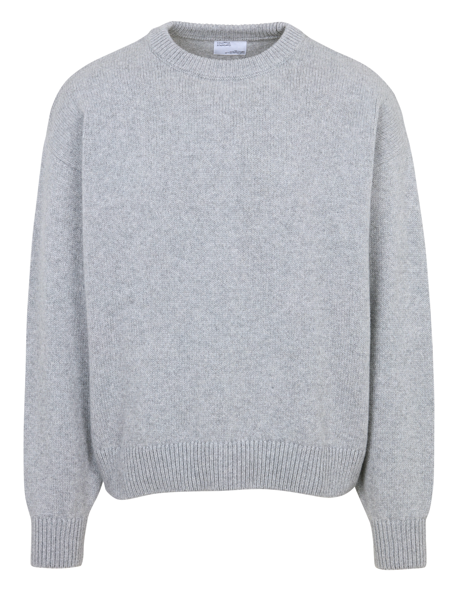 Oversized ronde hals trui van gerecycleerde wol COLORFUL STANDARD Grijs