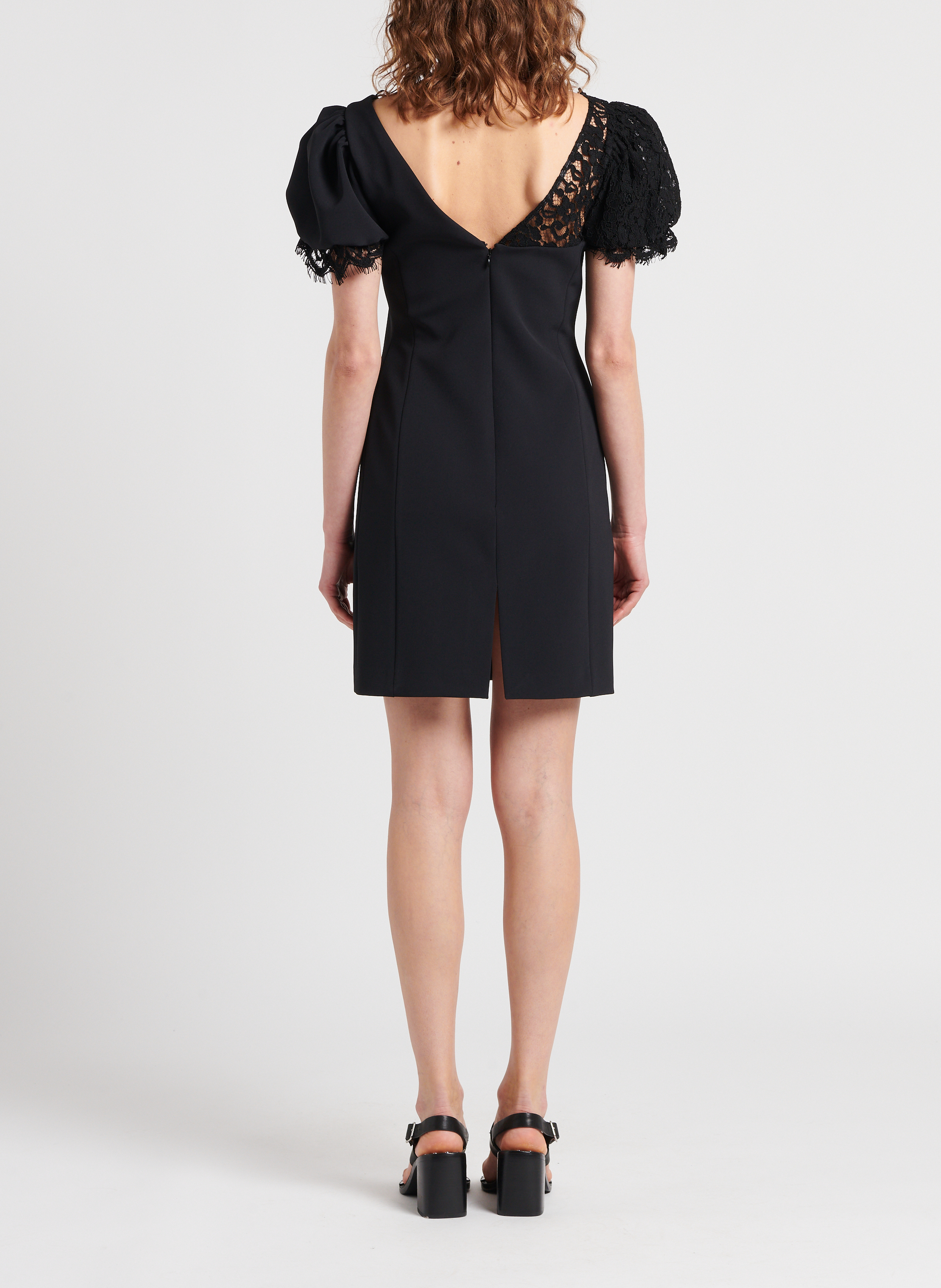 Korte jurk met V-hals PINKO Zwart