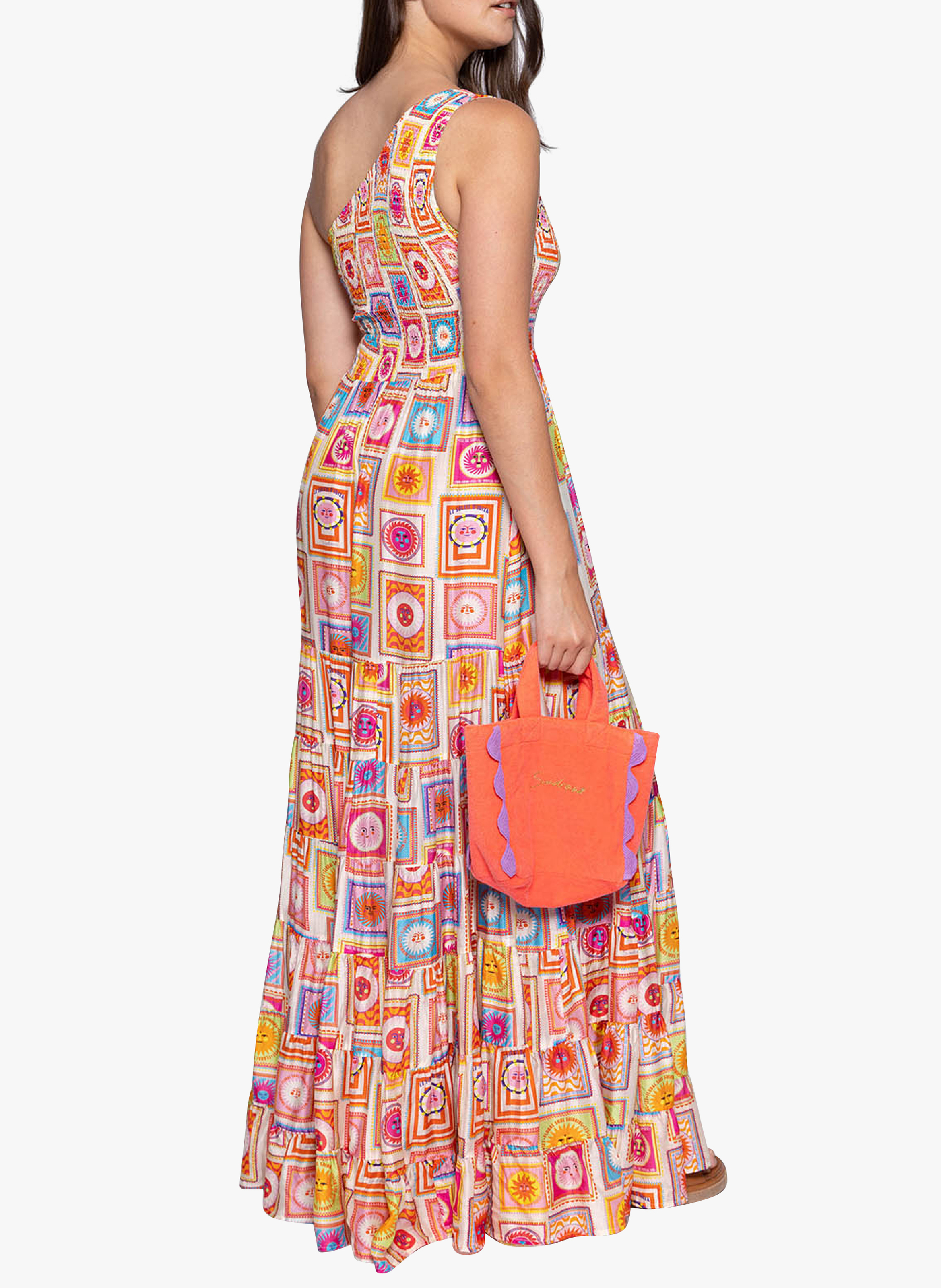Robe longue imprimée asymétrique  SUNDRESS Multicolore