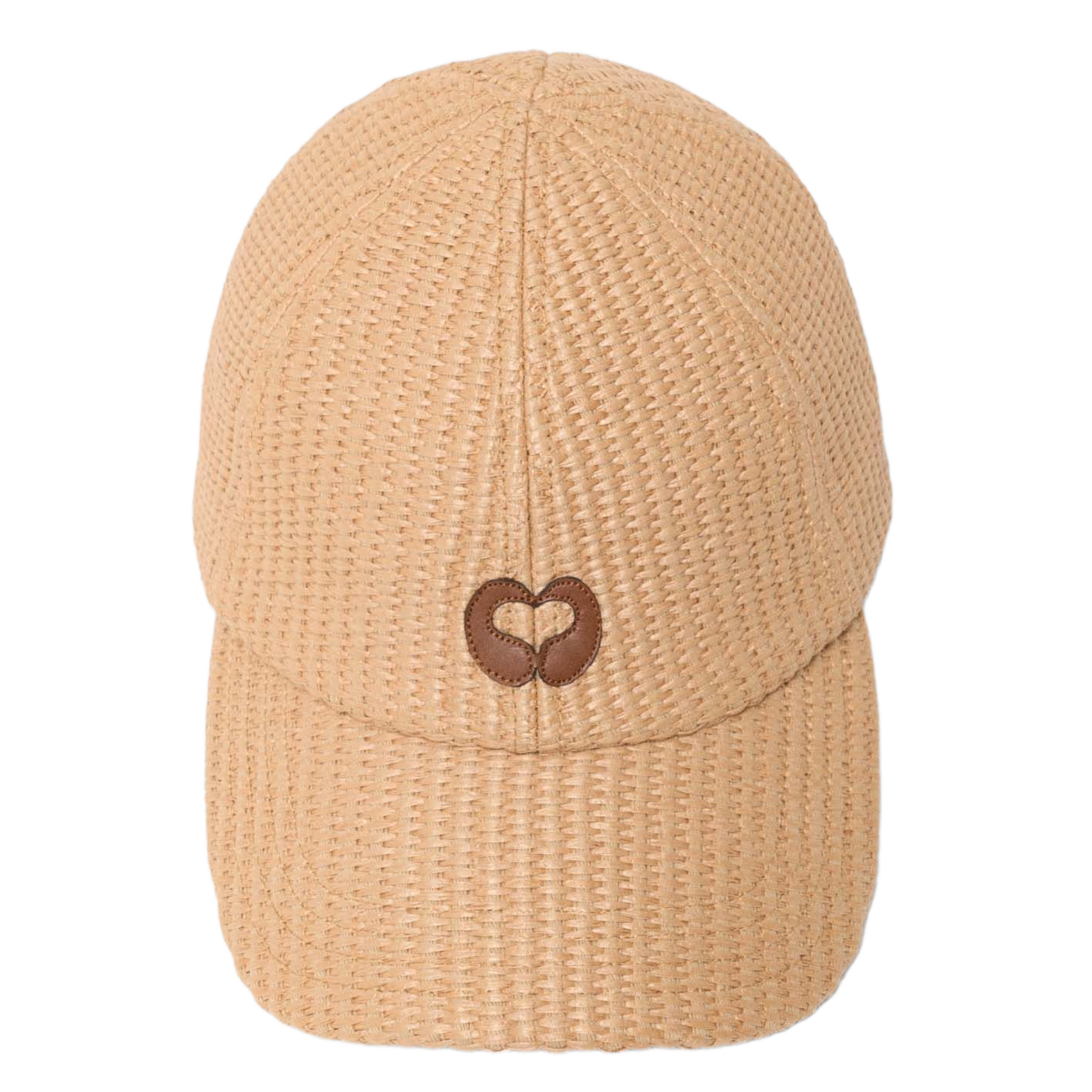 Gewebte Raphia-Kappe mit Logo MAJE Beige