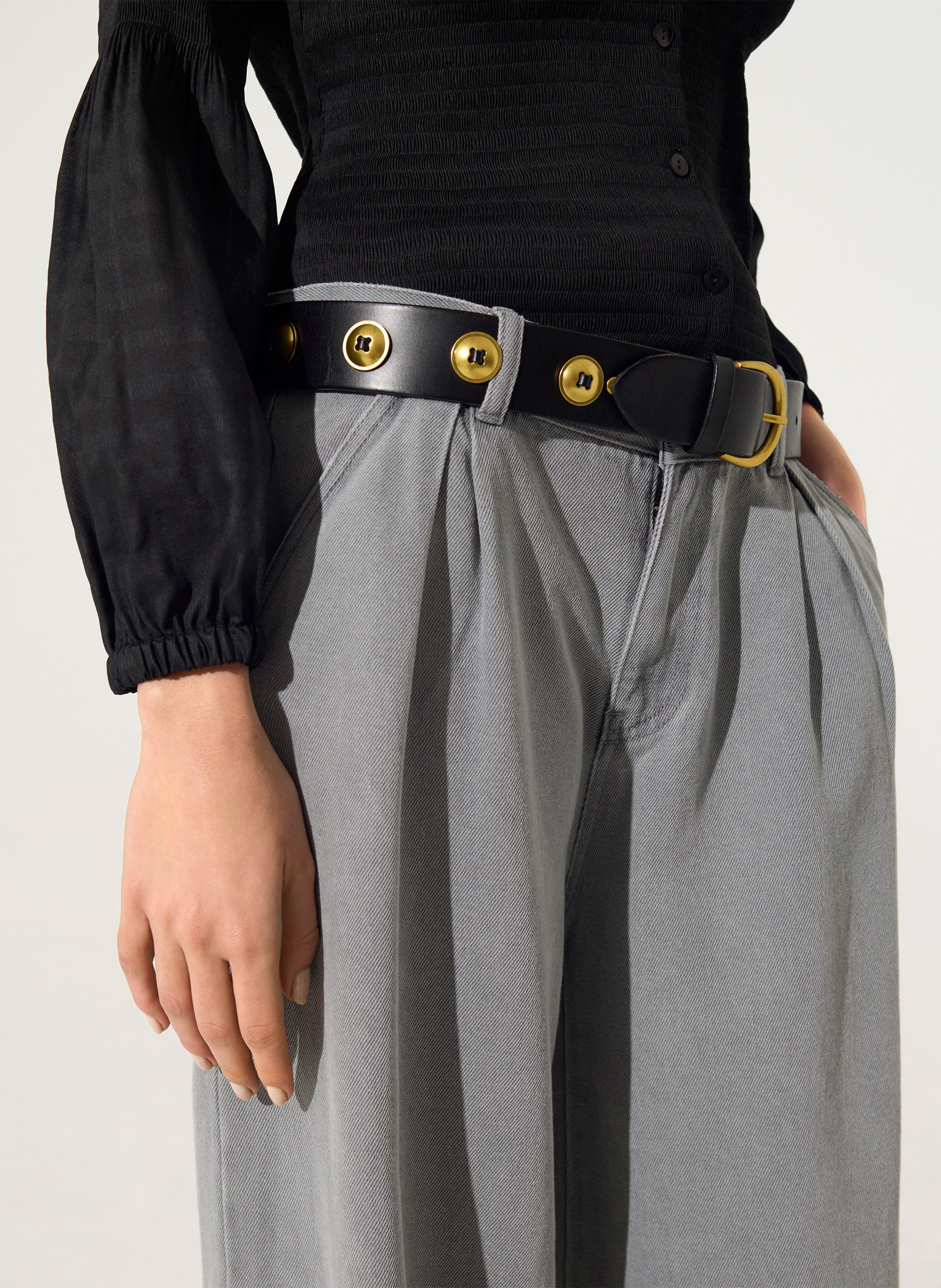 Ledergürtel COTELAC Schwarz