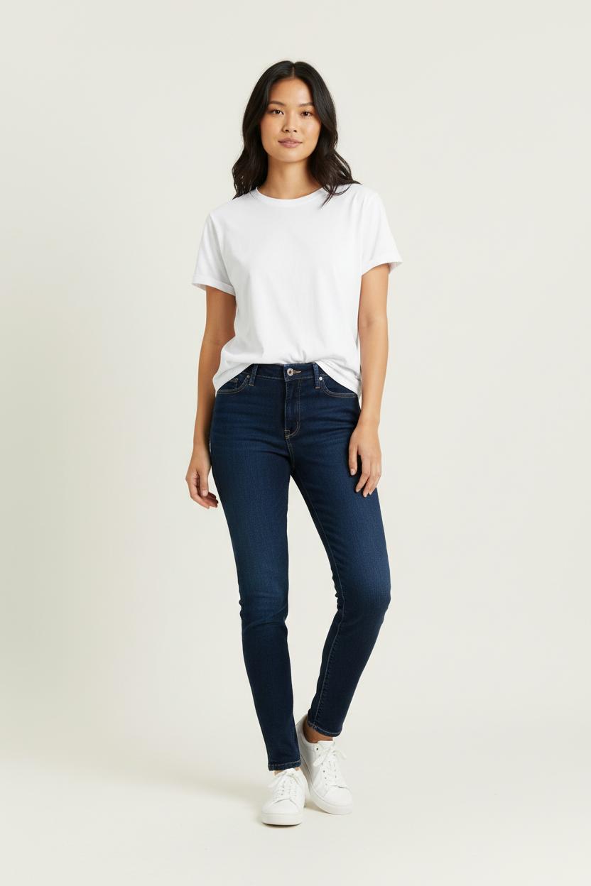 Cropped slim jeans with studs LEVI'S - Seconde main Blue