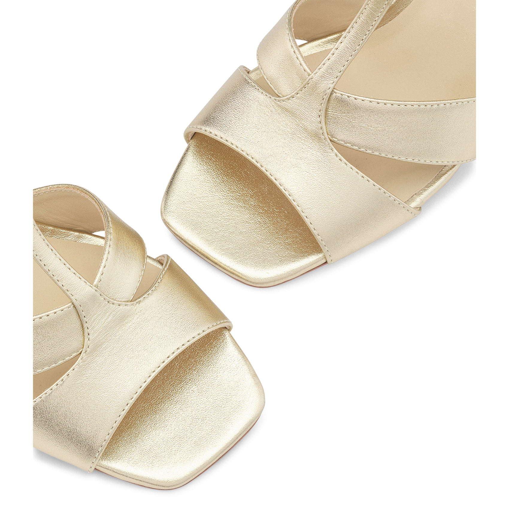 Sandales à talons en cuir COSMOPARIS Doré