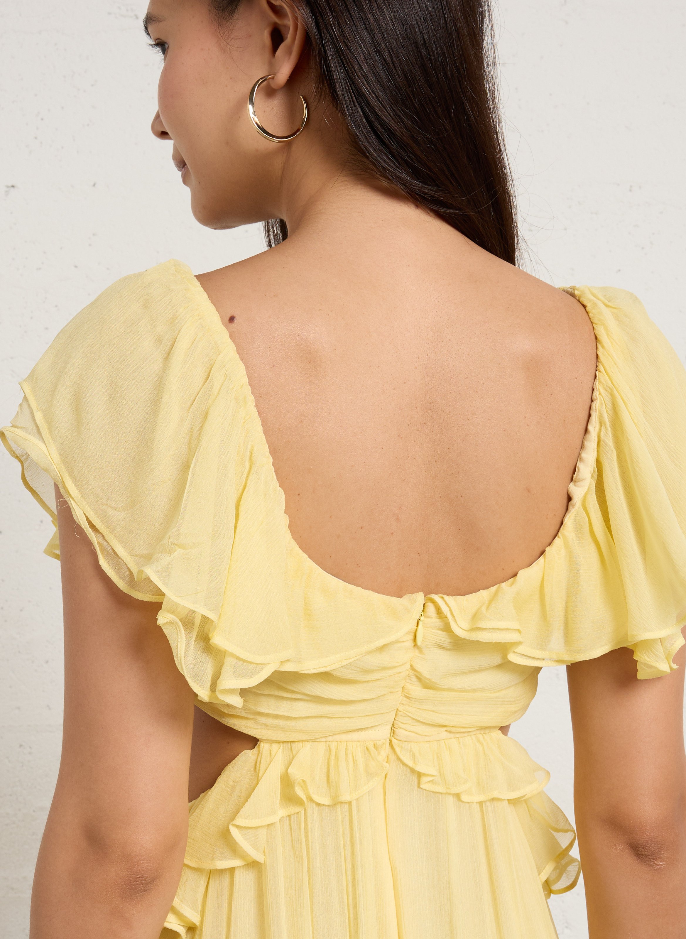 Robe longue fluide BERENICE Jaune