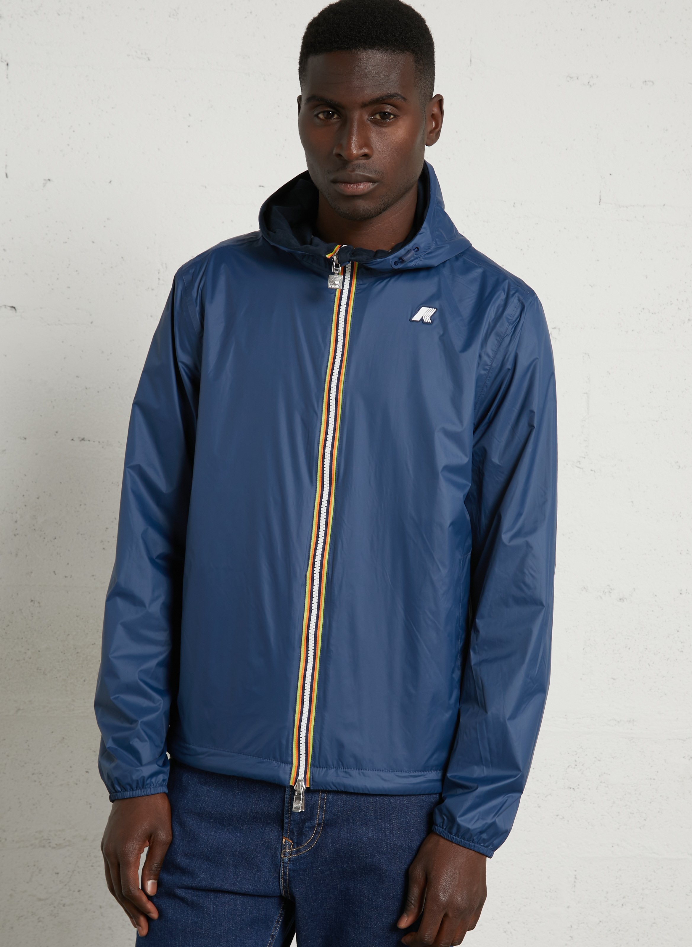 Sweat zippé en coton K-WAY Bleu