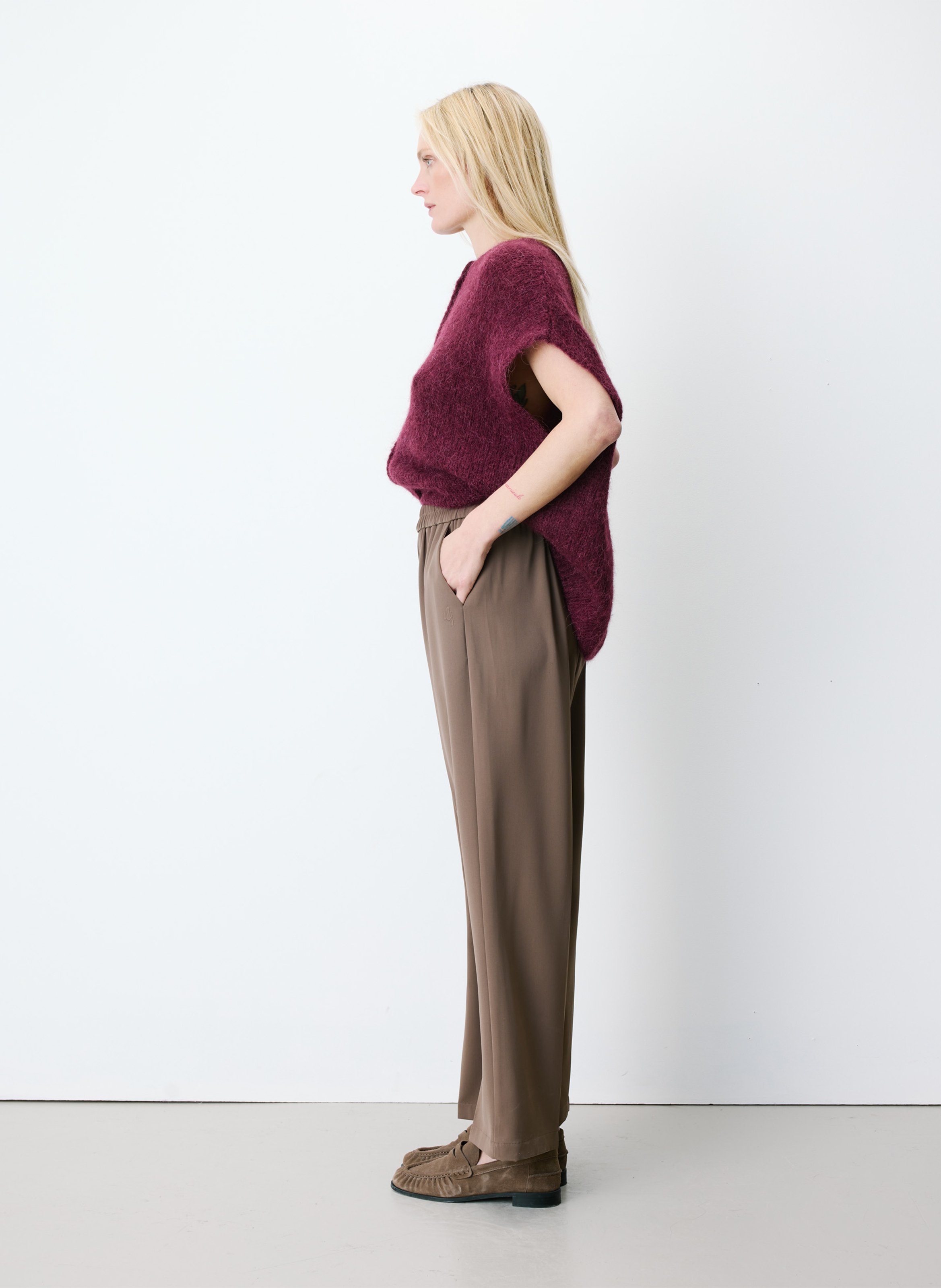 Rechte broek met halfhoge taille GRACE ET MILA Bruin