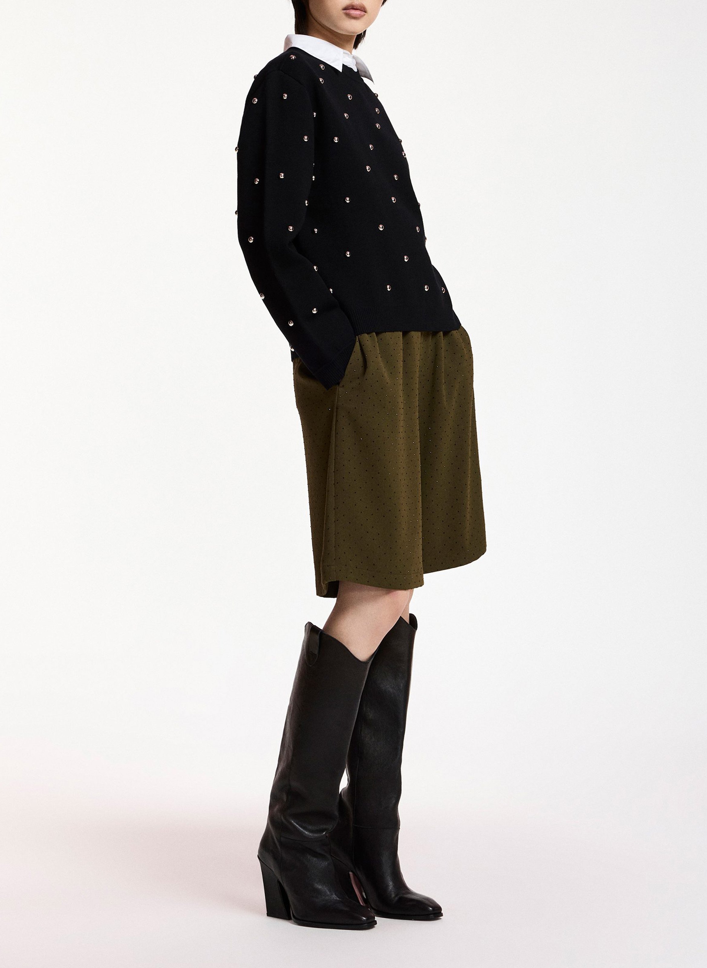 Pull col rond  ESSENTIEL ANTWERP Schwarz