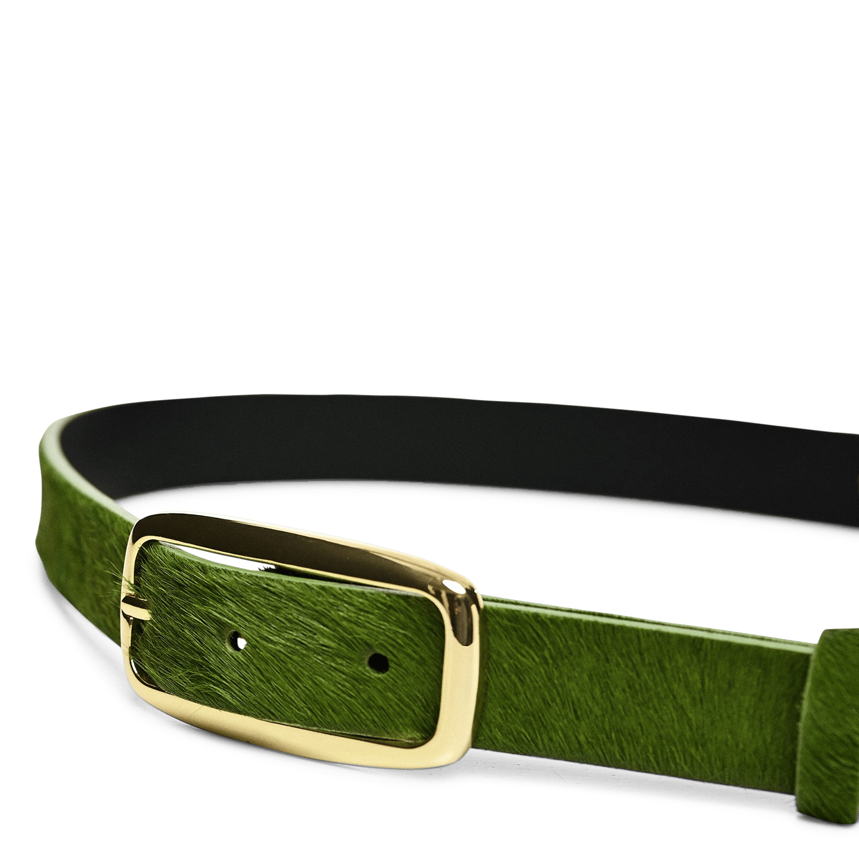 Pony leather belt | Green ESSENTIEL ANTWERP Women
