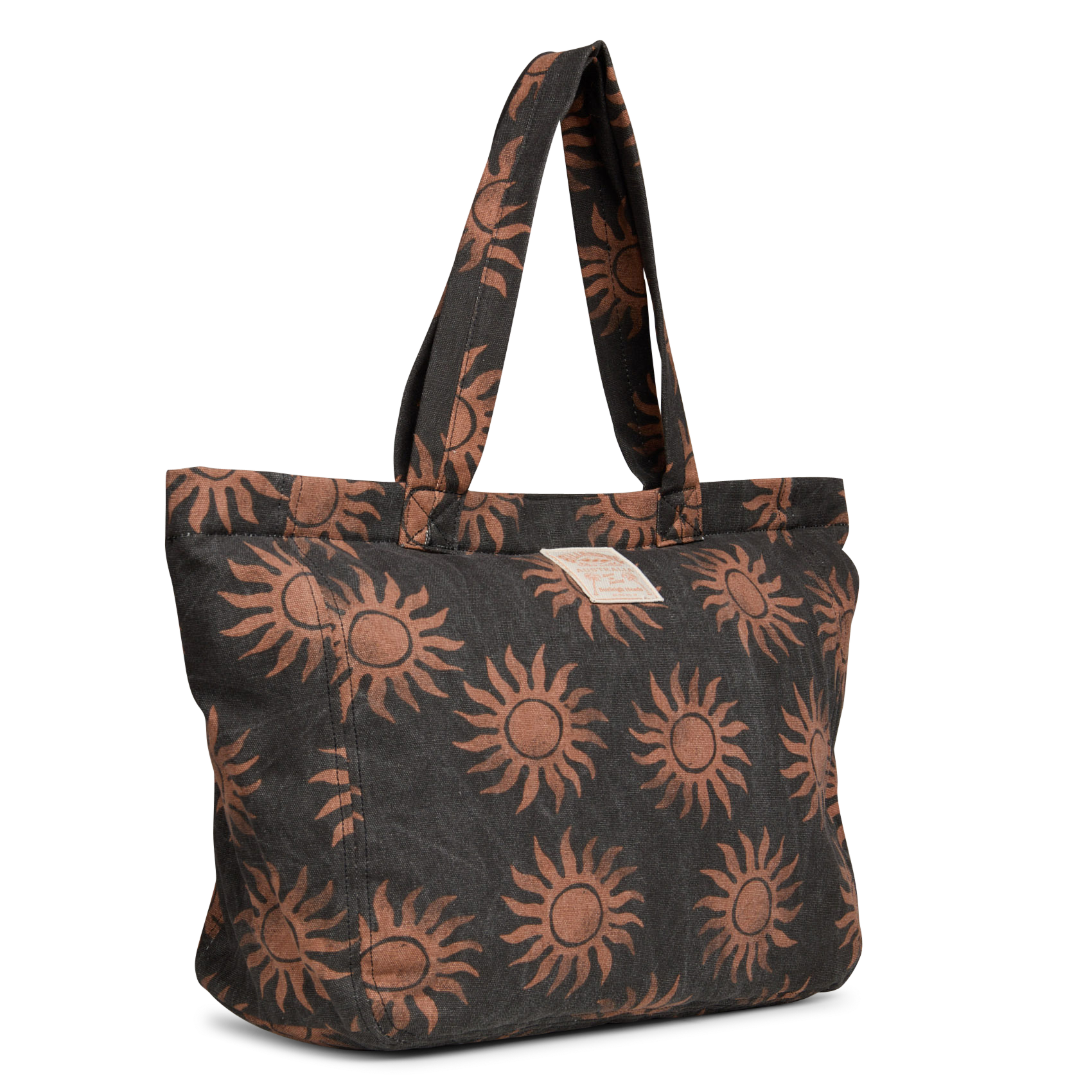 Sac cabas imprimé en coton mélangé BILLABONG Noir