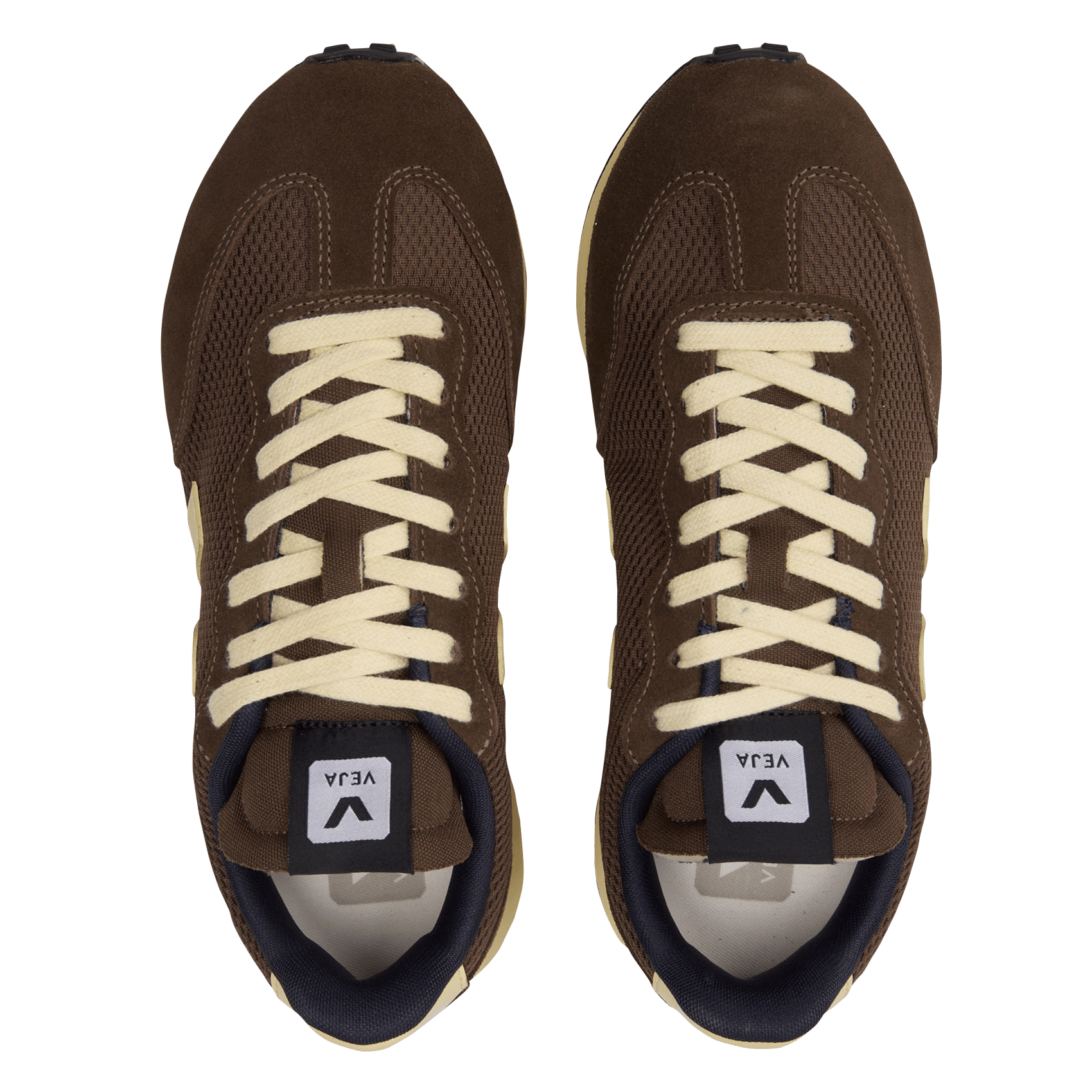 Low-top dual-fabric sneakers VEJA Brown