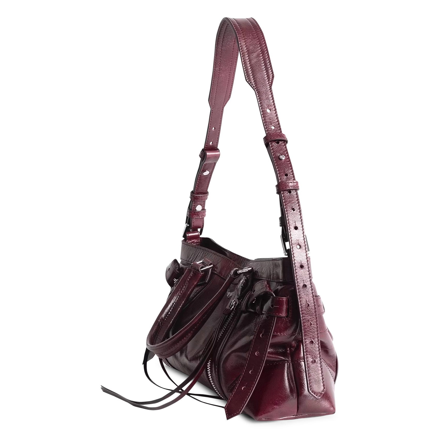 Sac bandoulière en cuir ZADIG&VOLTAIRE Violet