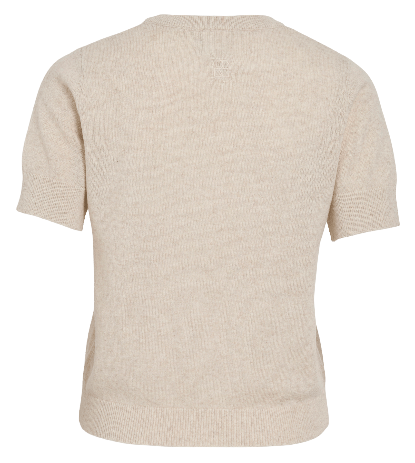 Wollen T-shirt met ronde hals ROUGE EDIT Beige