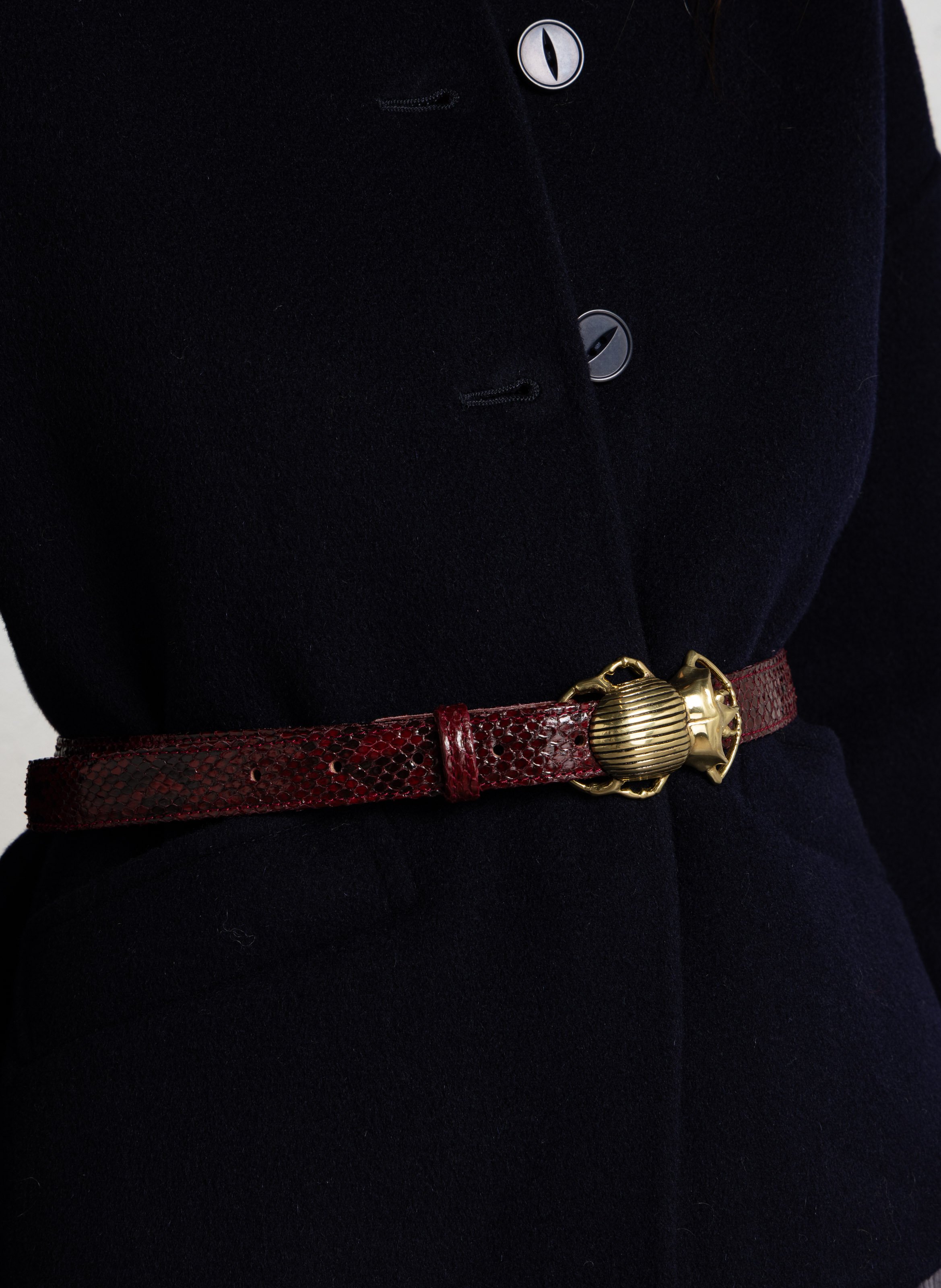 Leather belt CLARIS VIROT Red