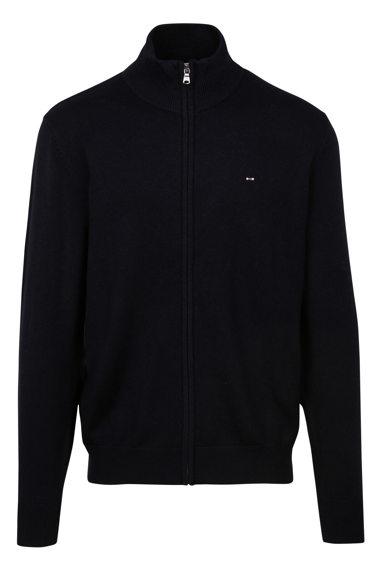 Straight-cut cotton cardigan with high neck EDEN PARK Blue