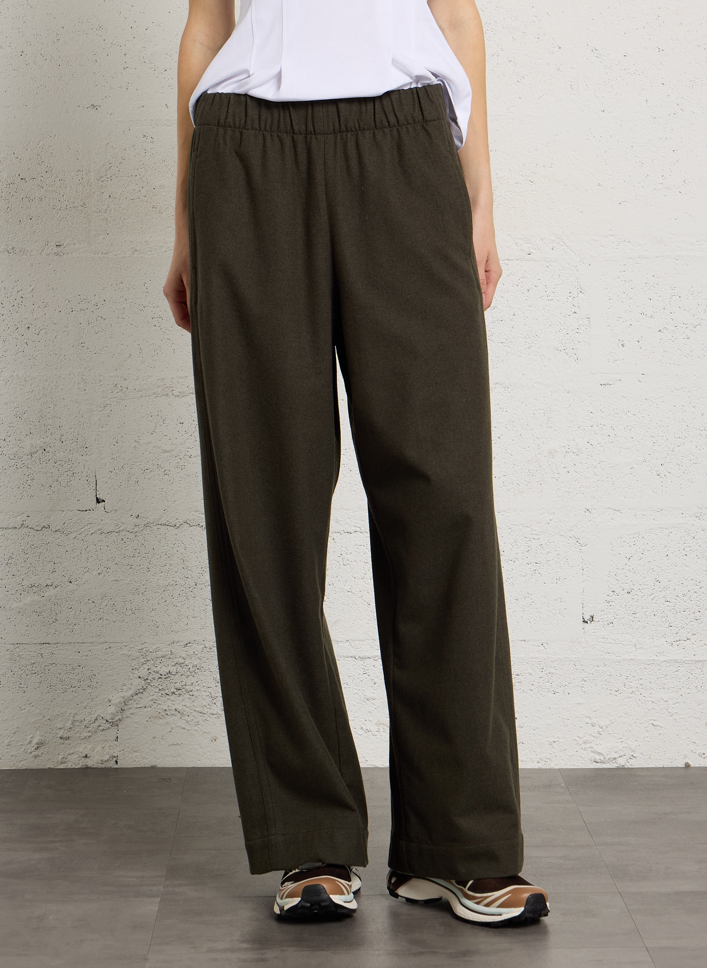 Wijde broek van katoenmix BELLEROSE Bruin