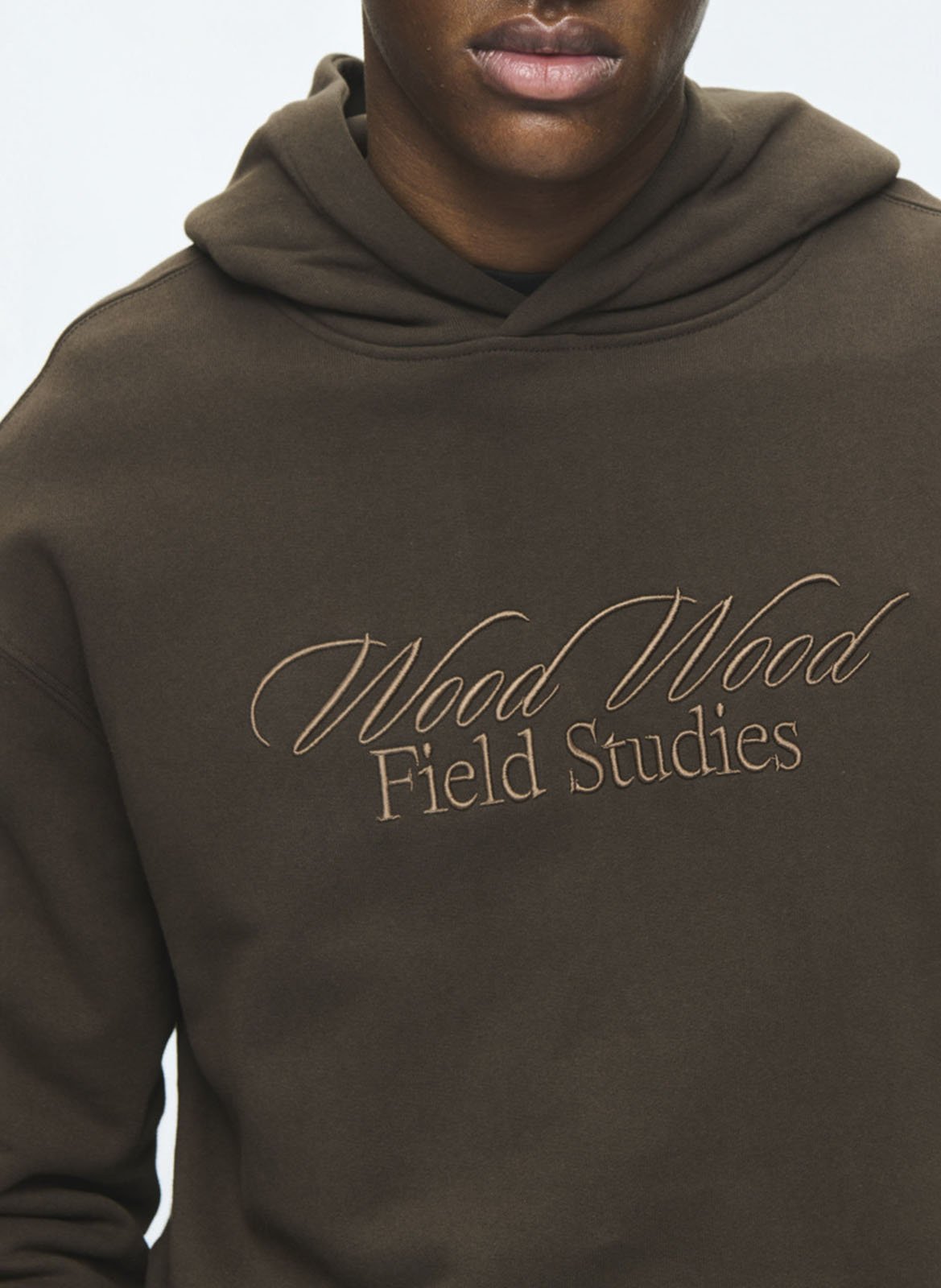 Gerades Kapuzensweatshirt aus Baumwolle WOOD WOOD Braun