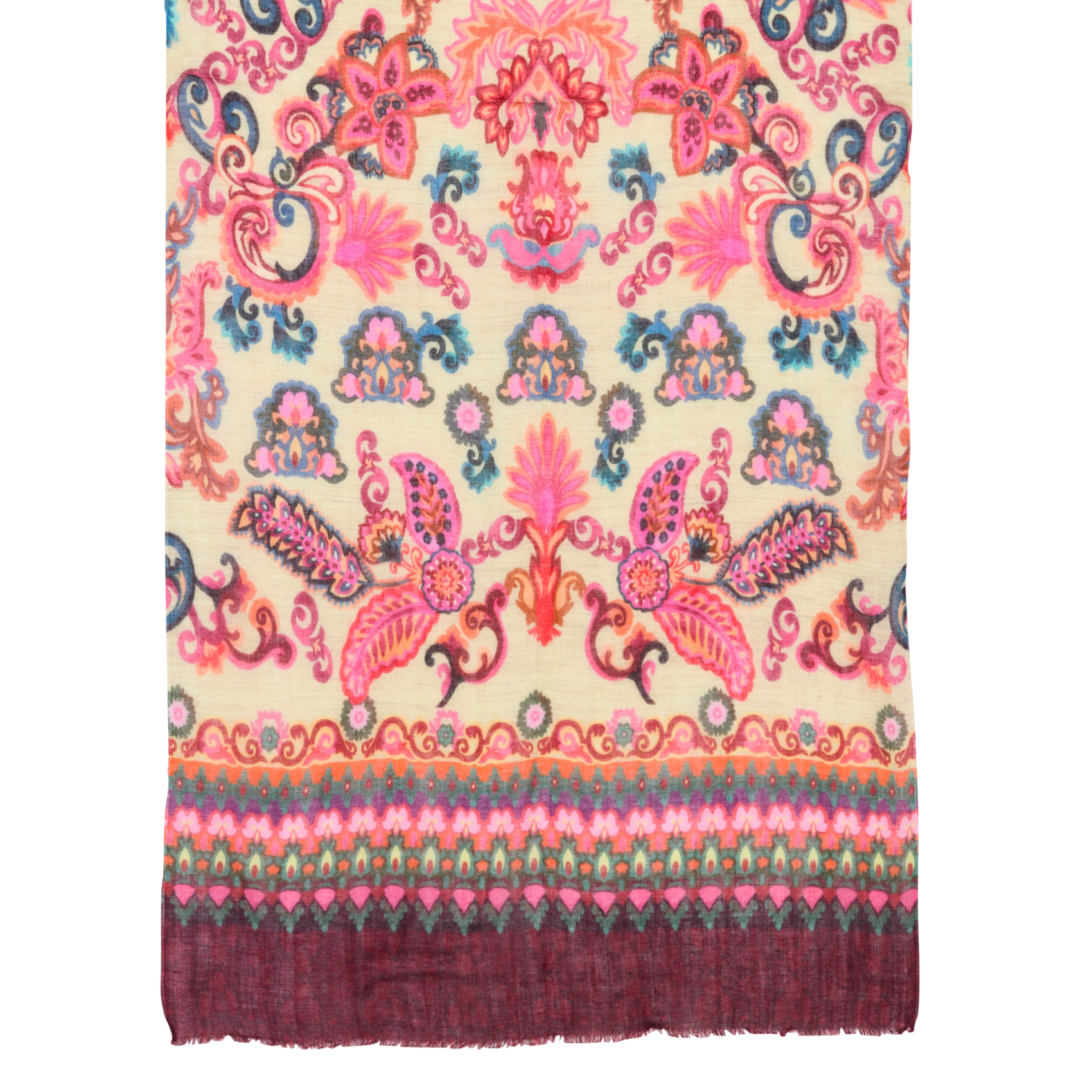 Wollen foulard met print SUD EXPRESS Roze