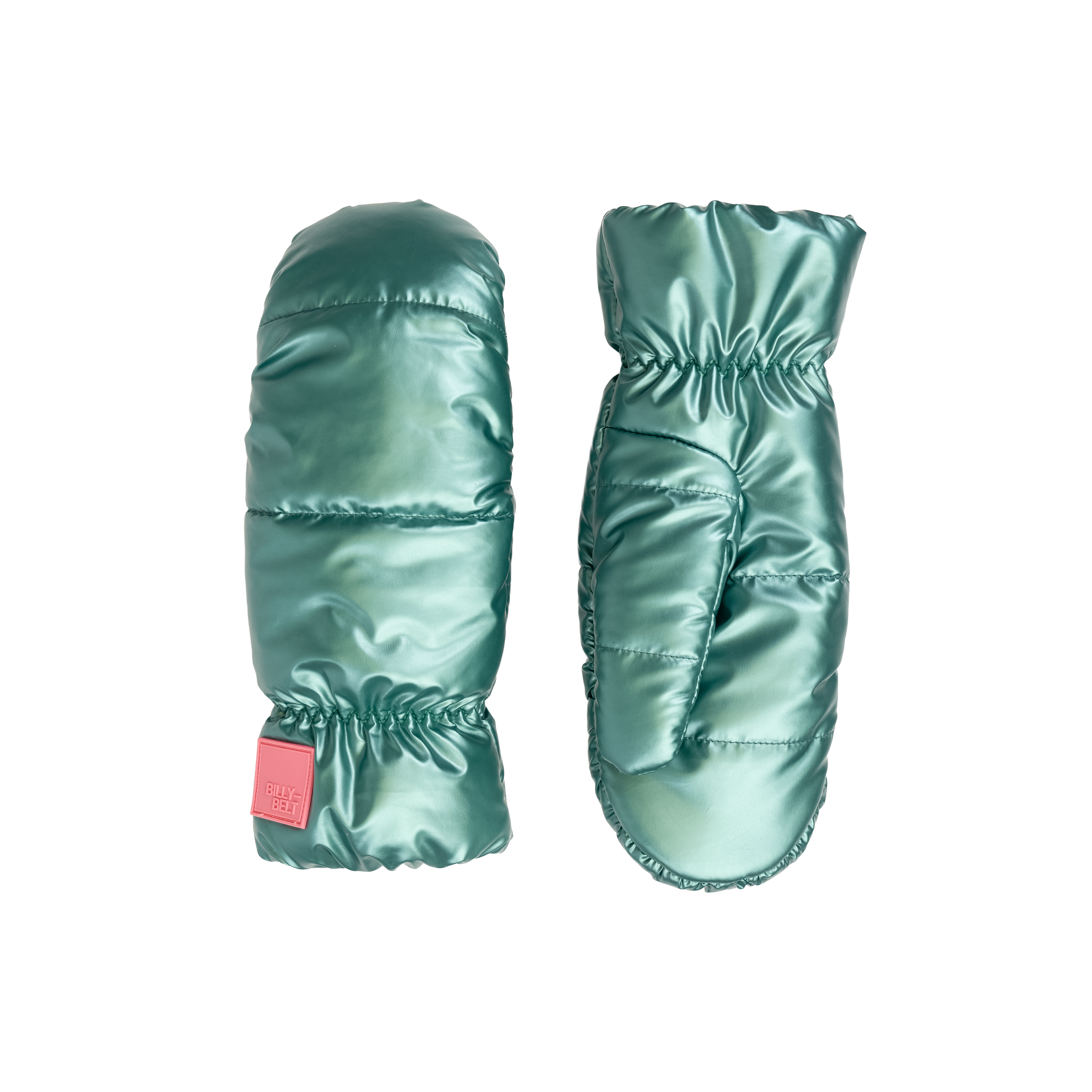 Metallic fleece mittens | Green BILLYBELT Women