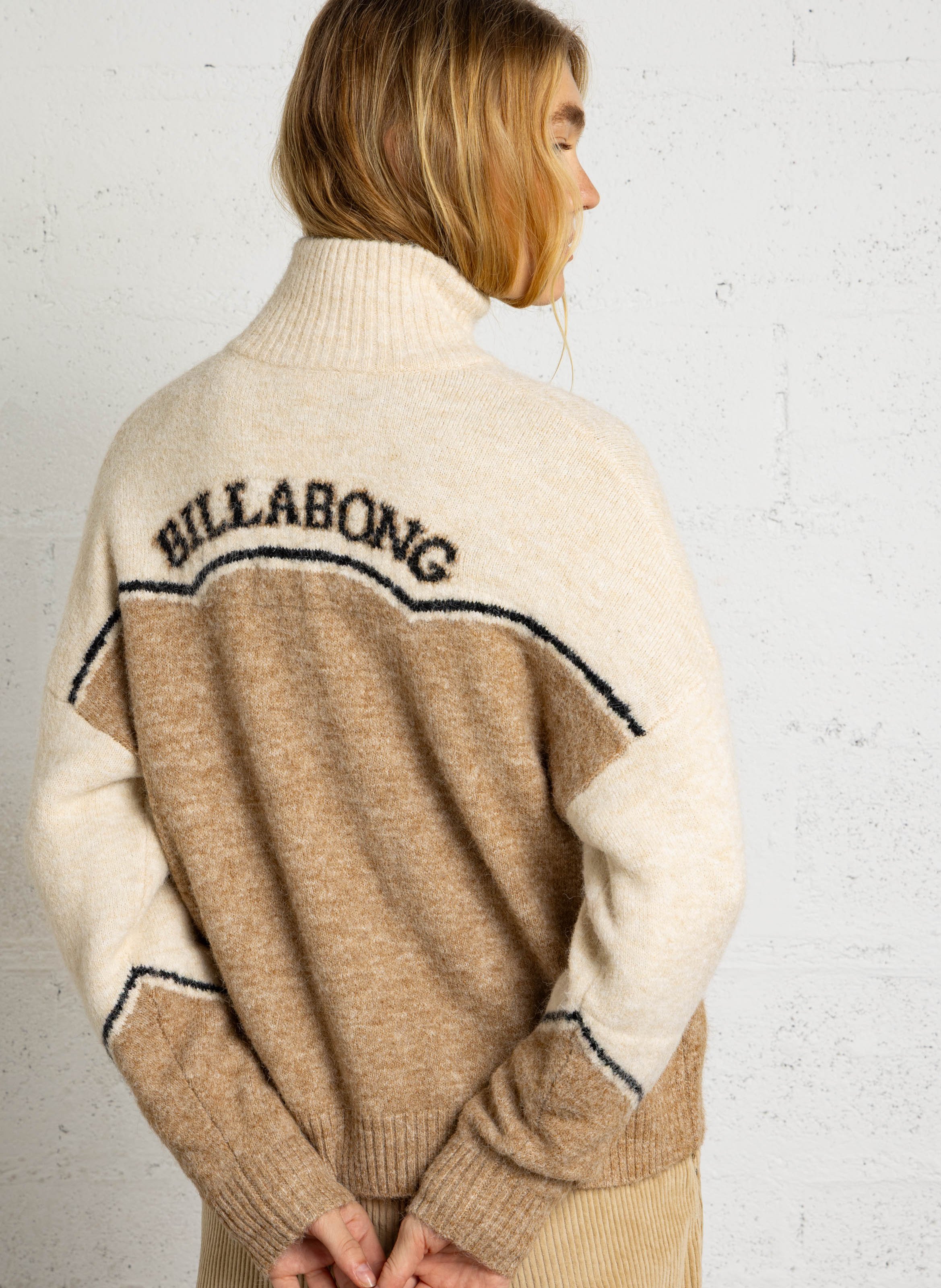 Gilet droit col montant BILLABONG Beige