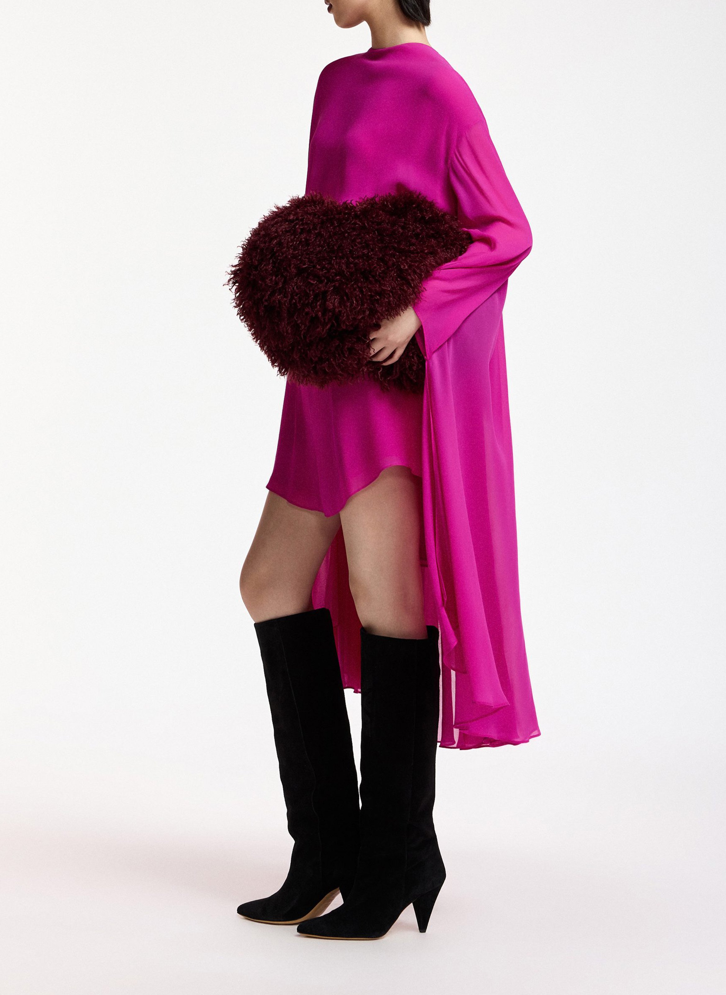 Robe courte ample col montant | Rose ESSENTIEL ANTWERP Femme